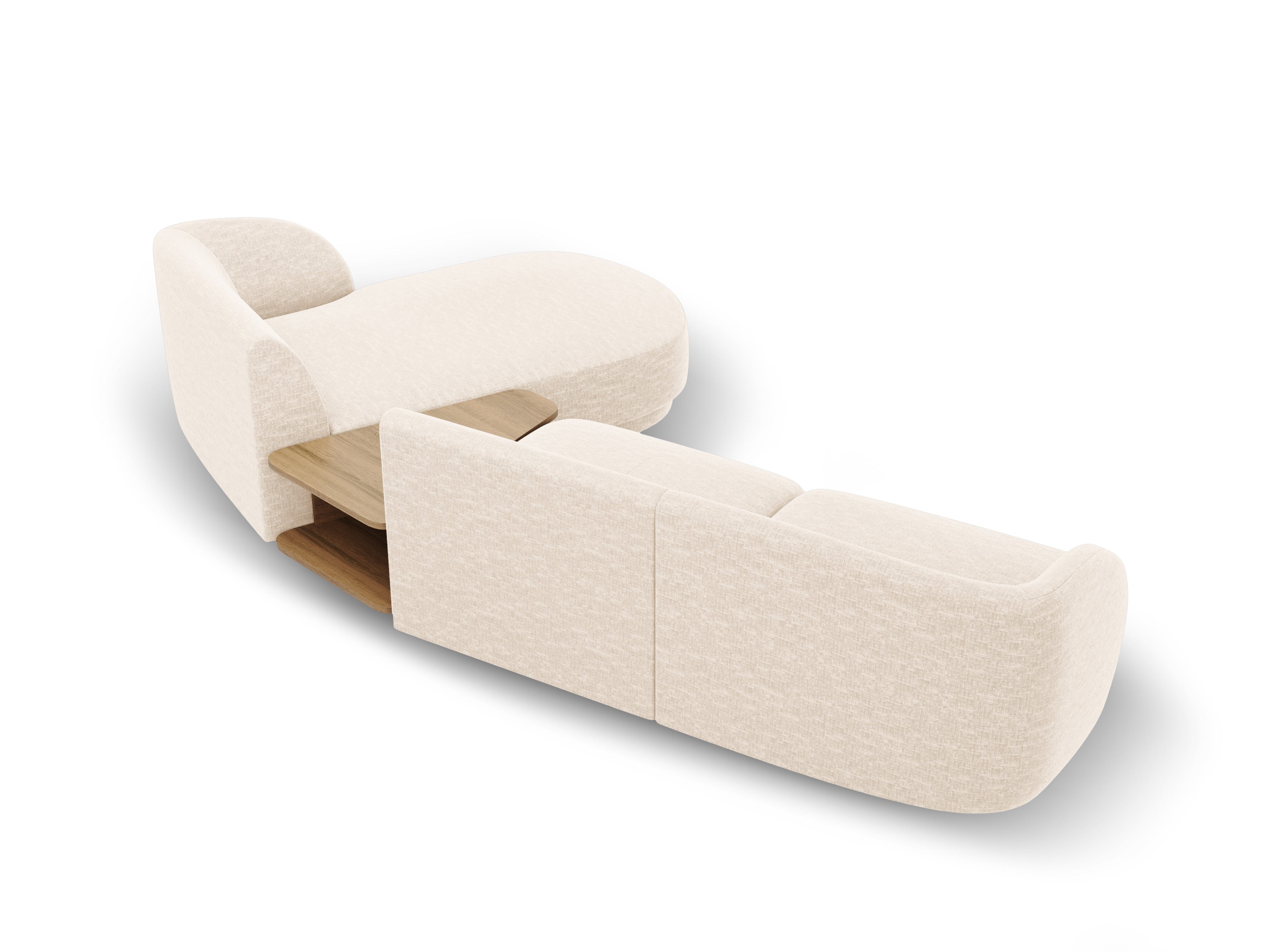 Sitzgarnitur Miley 303x178 cm, Material: Chenille
