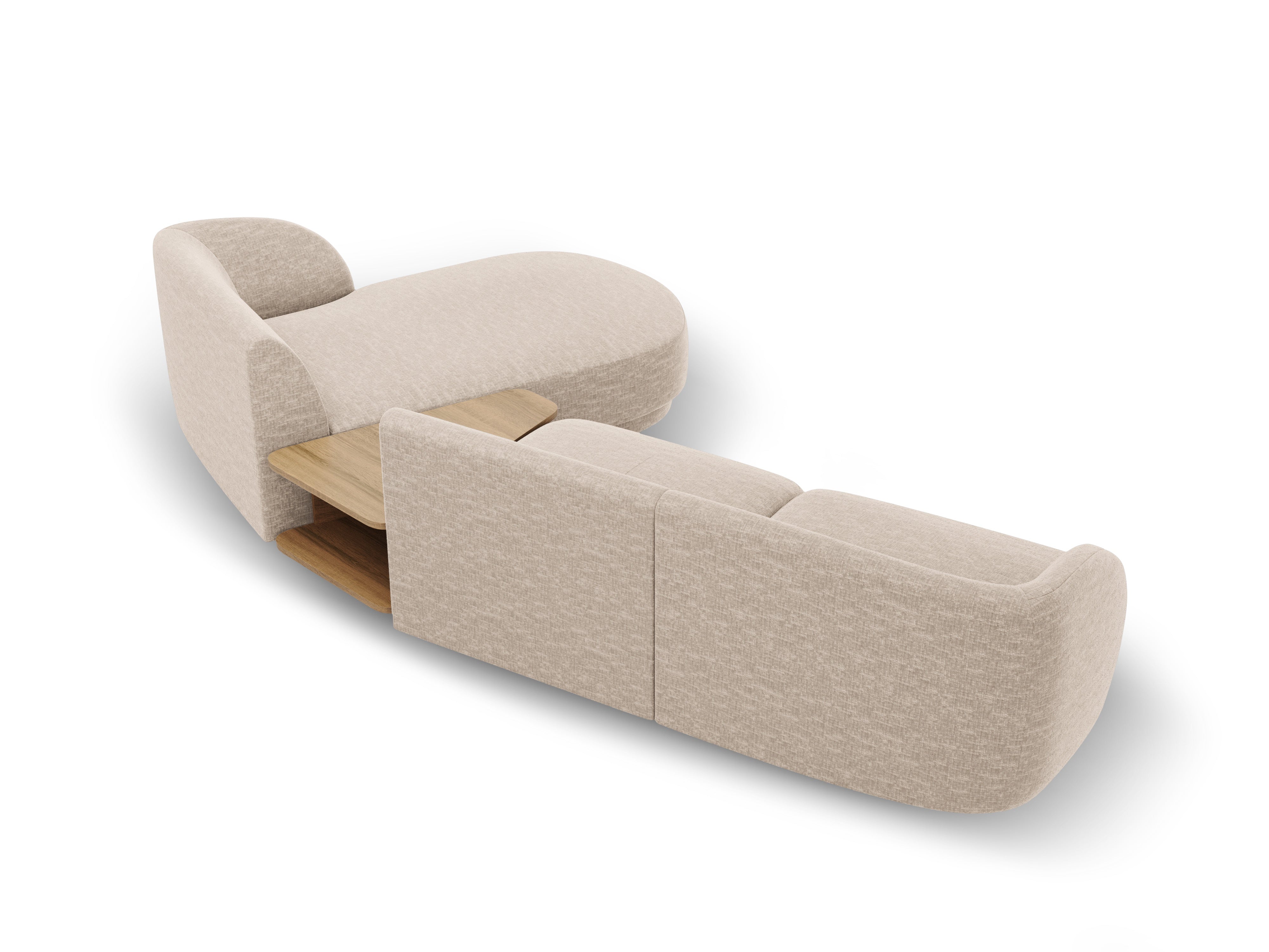 Sitzgarnitur Miley 303x178 cm, Material: Chenille