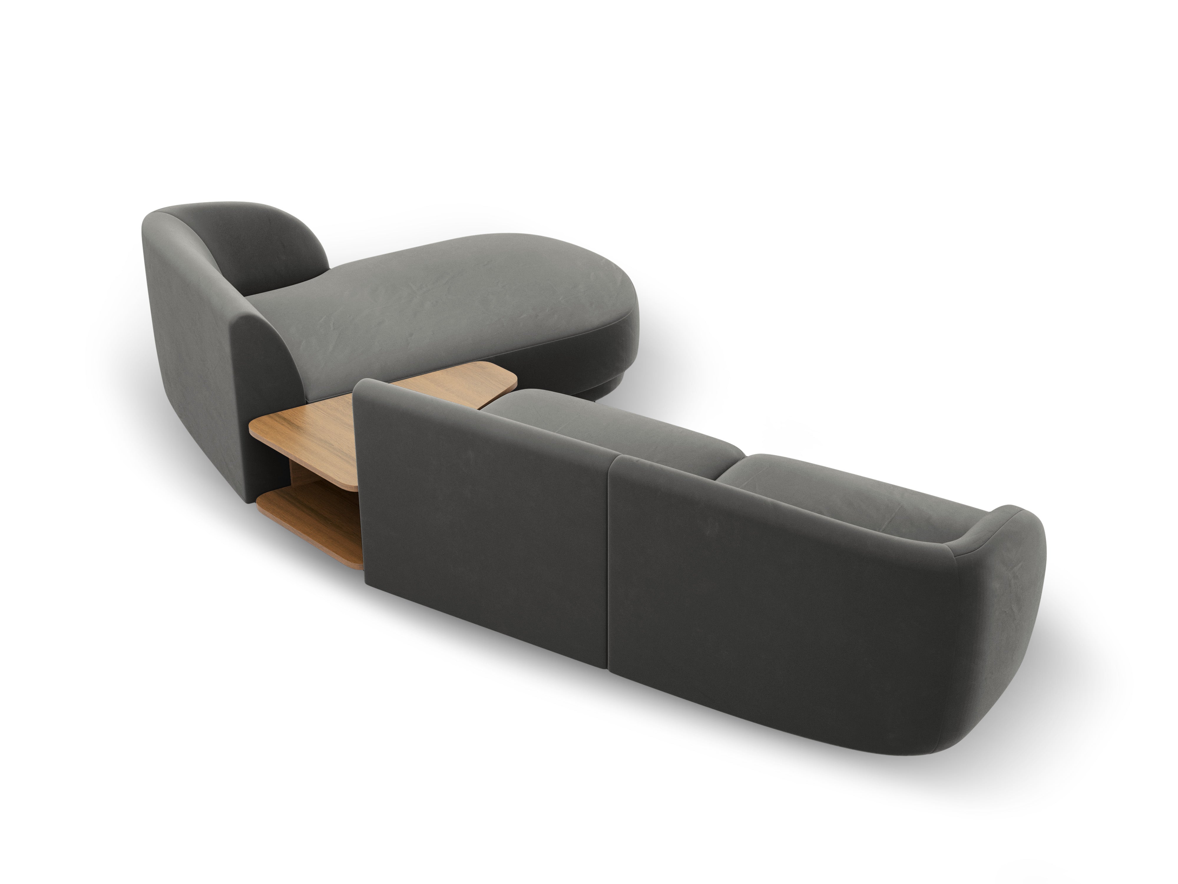 Sitzgarnitur Miley 303x178 cm, Material: Samt