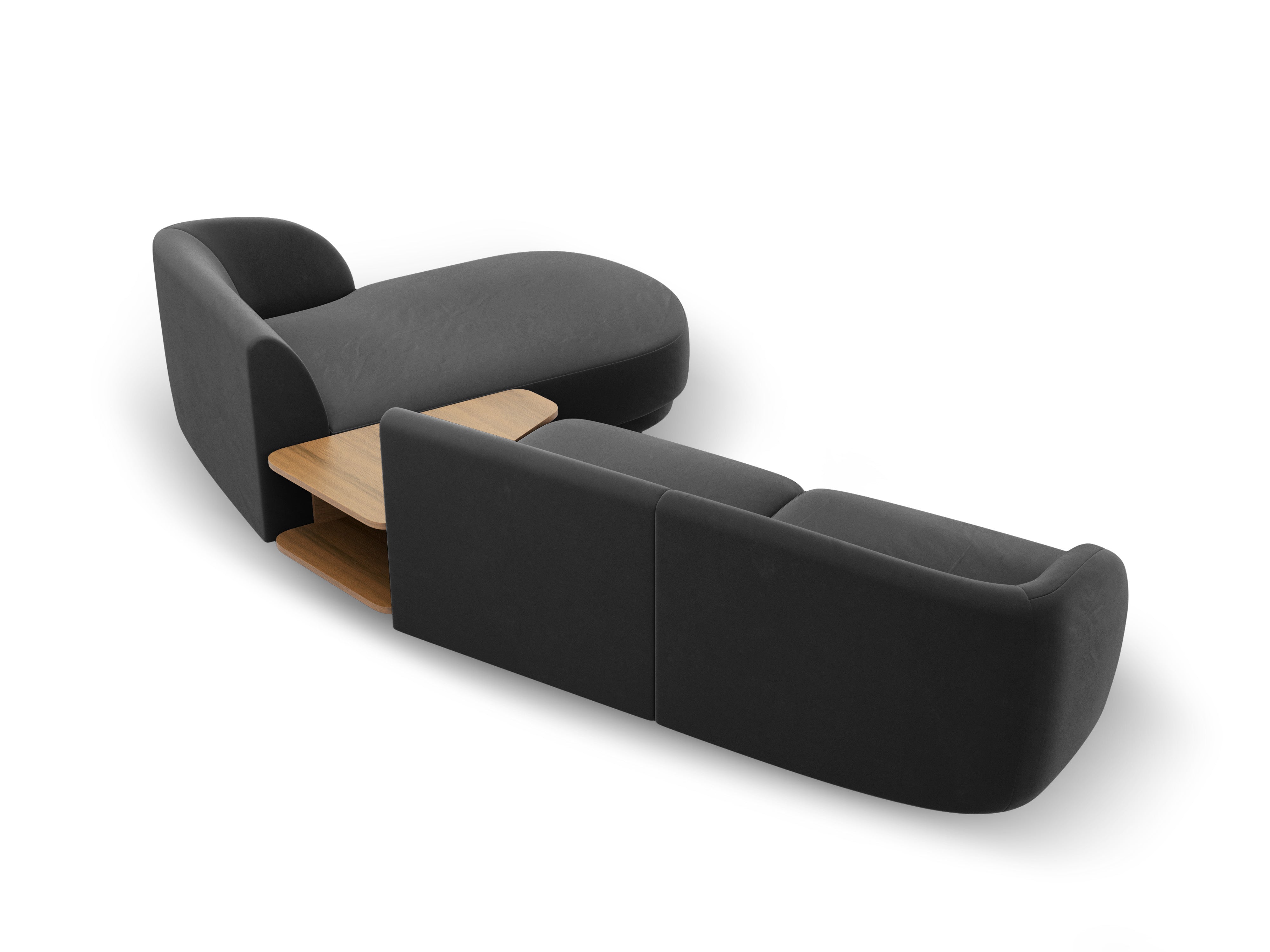 Sitzgarnitur Miley 303x178 cm, Material: Samt