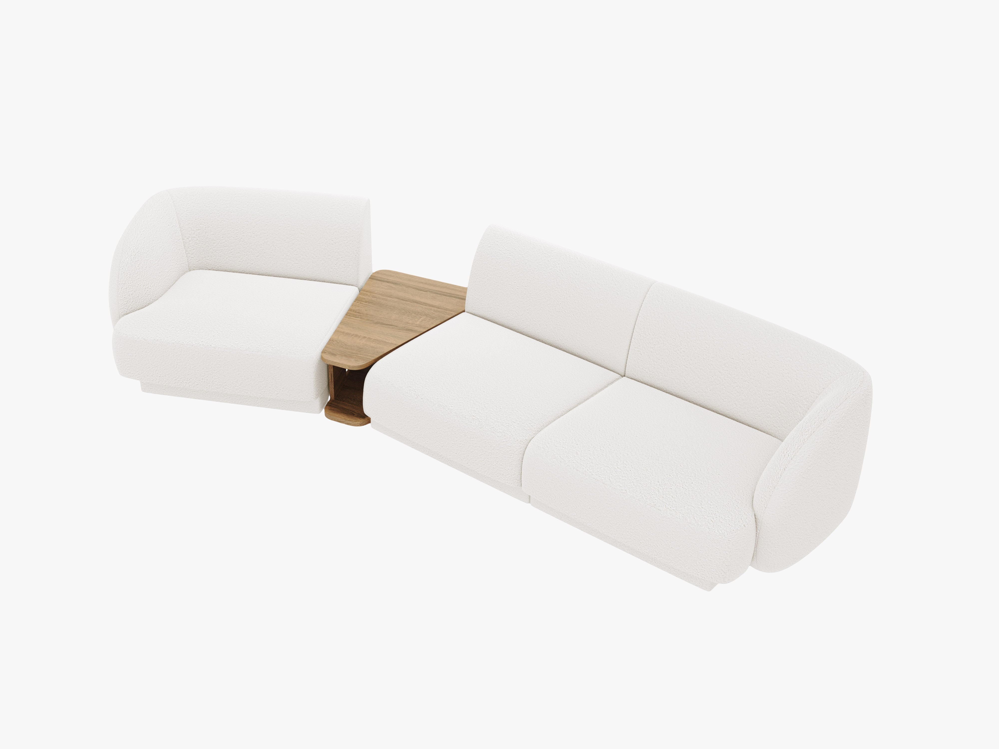 Sitzgarnitur Miley 303x126cm, Material: Bouclé