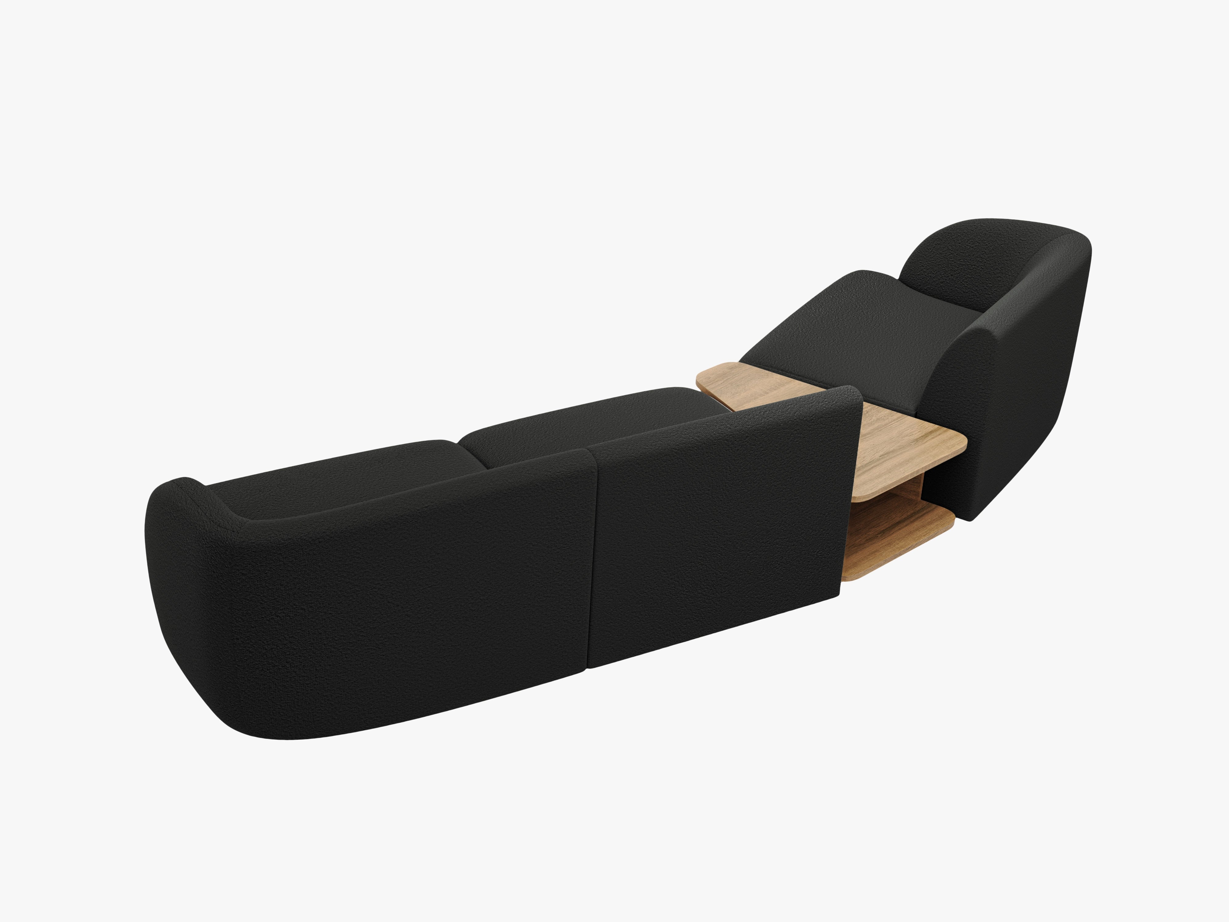 Sitzgarnitur Miley 303x126cm, Material: Bouclé