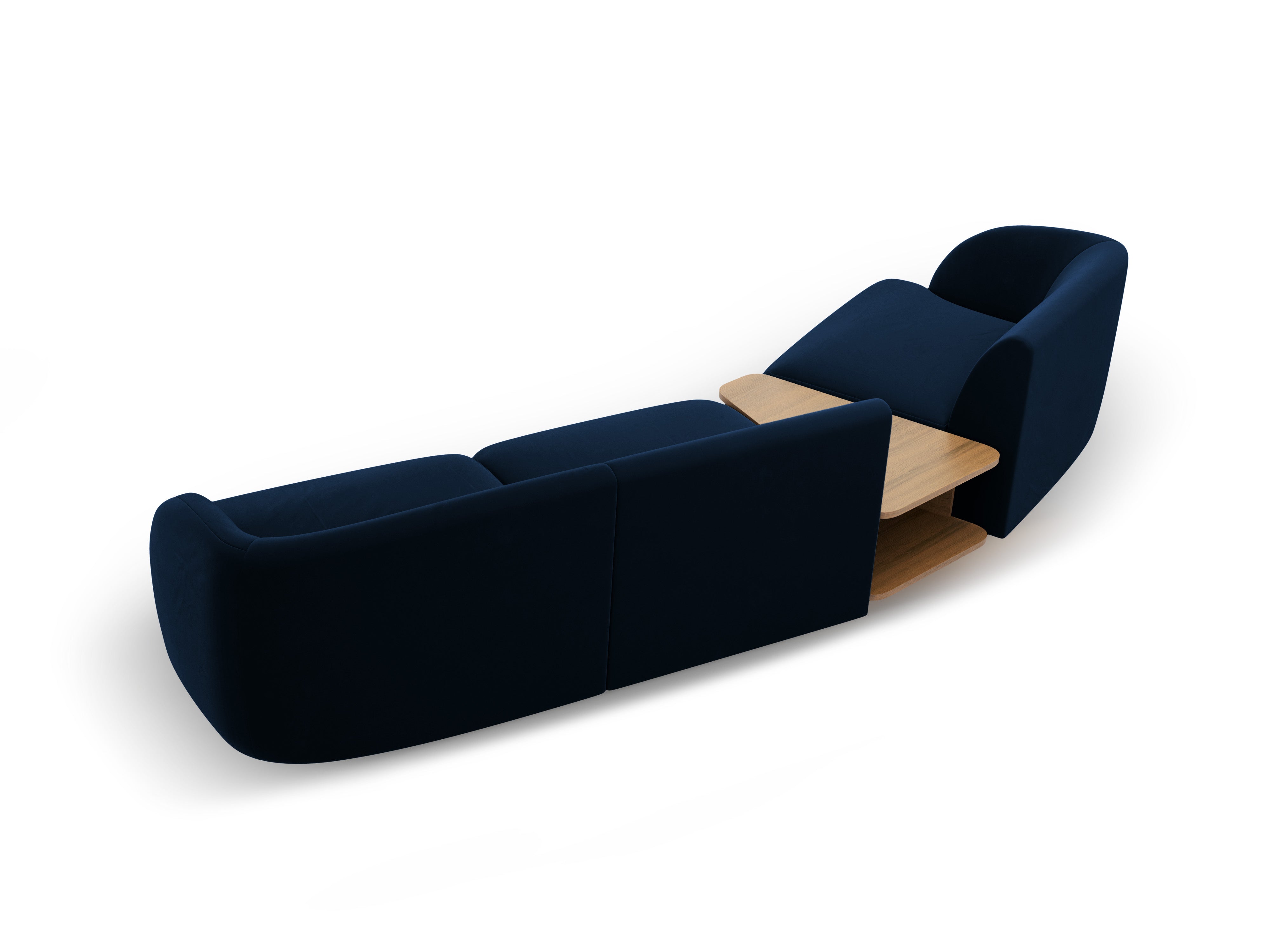 Sitzgarnitur Miley 303x126cm, Material: Samt