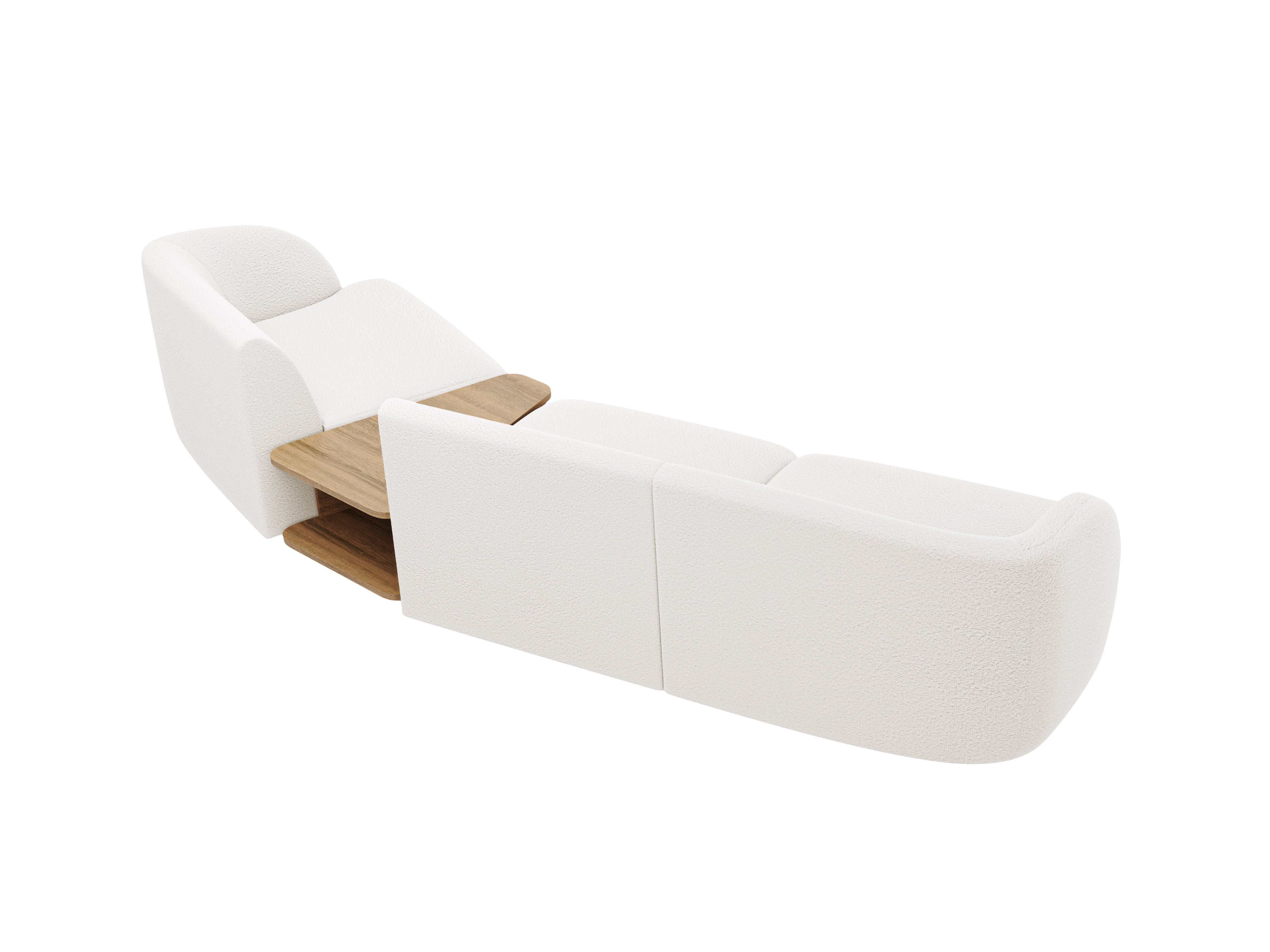 Sitzgarnitur Miley 303x126cm, Material: Bouclé