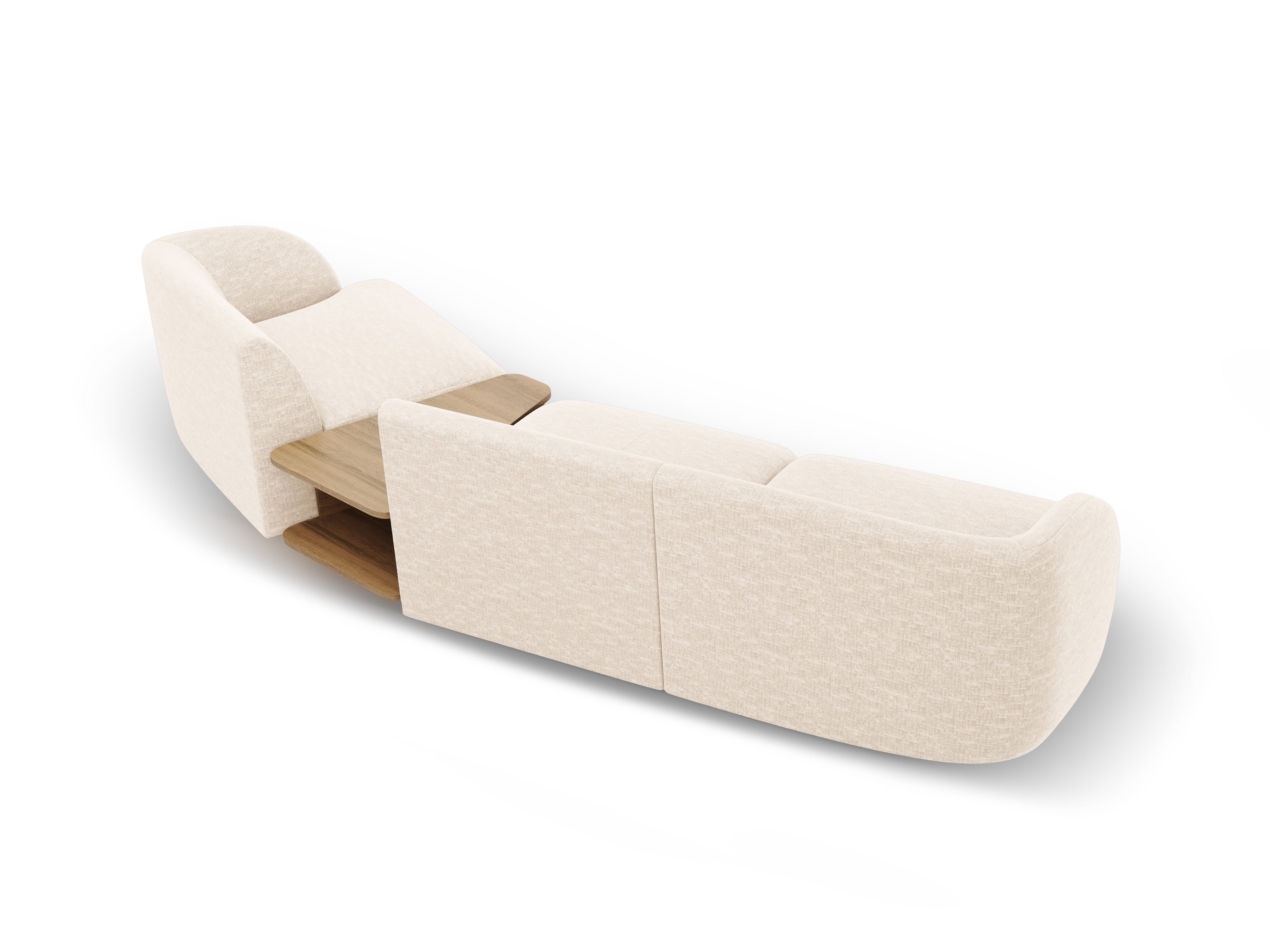 Sitzgarnitur Miley 303x126cm, Material: Chenille