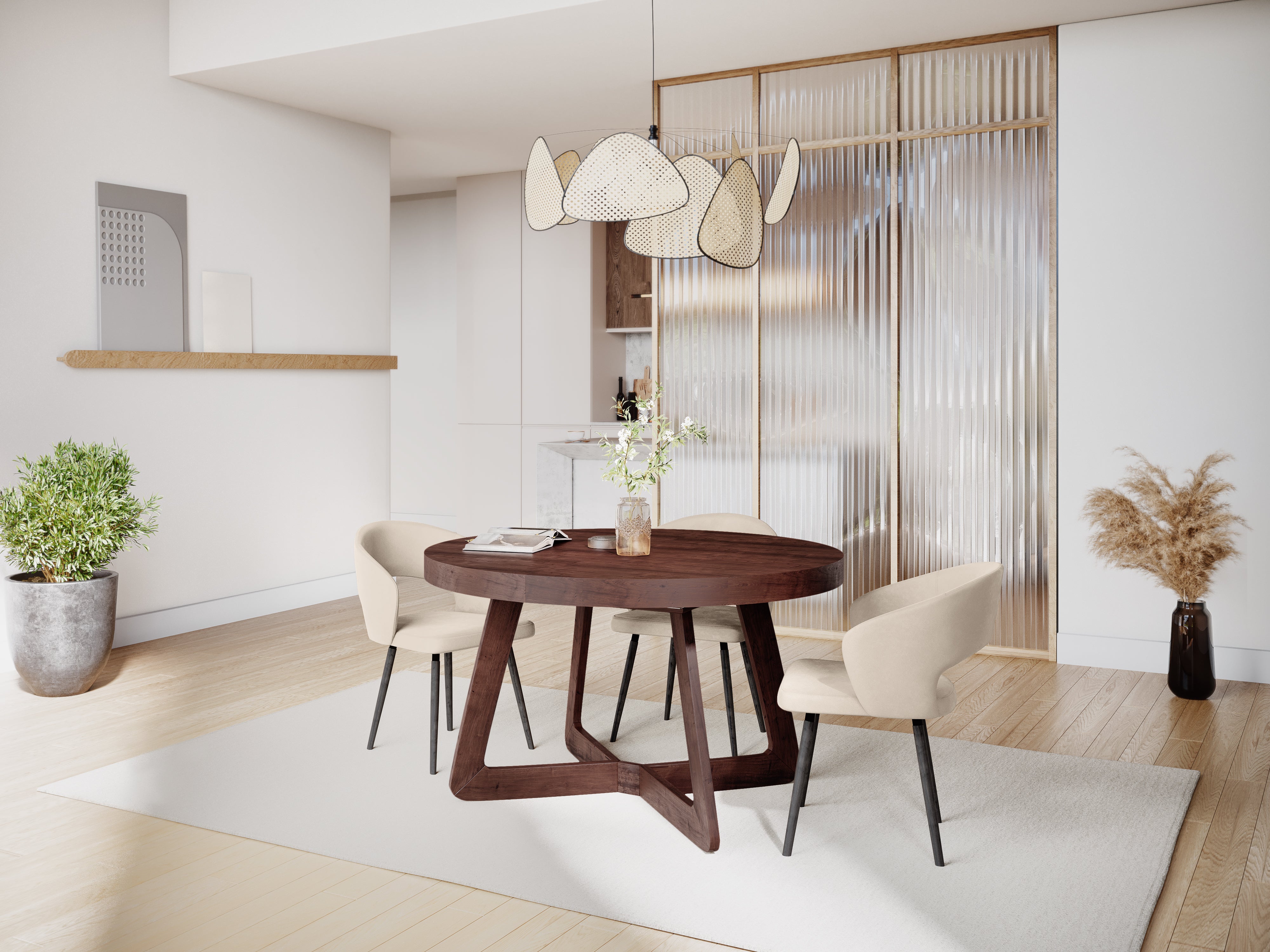 Ausziehbarer Esstisch Dustin 130/230x130cm, Material: Eiche 