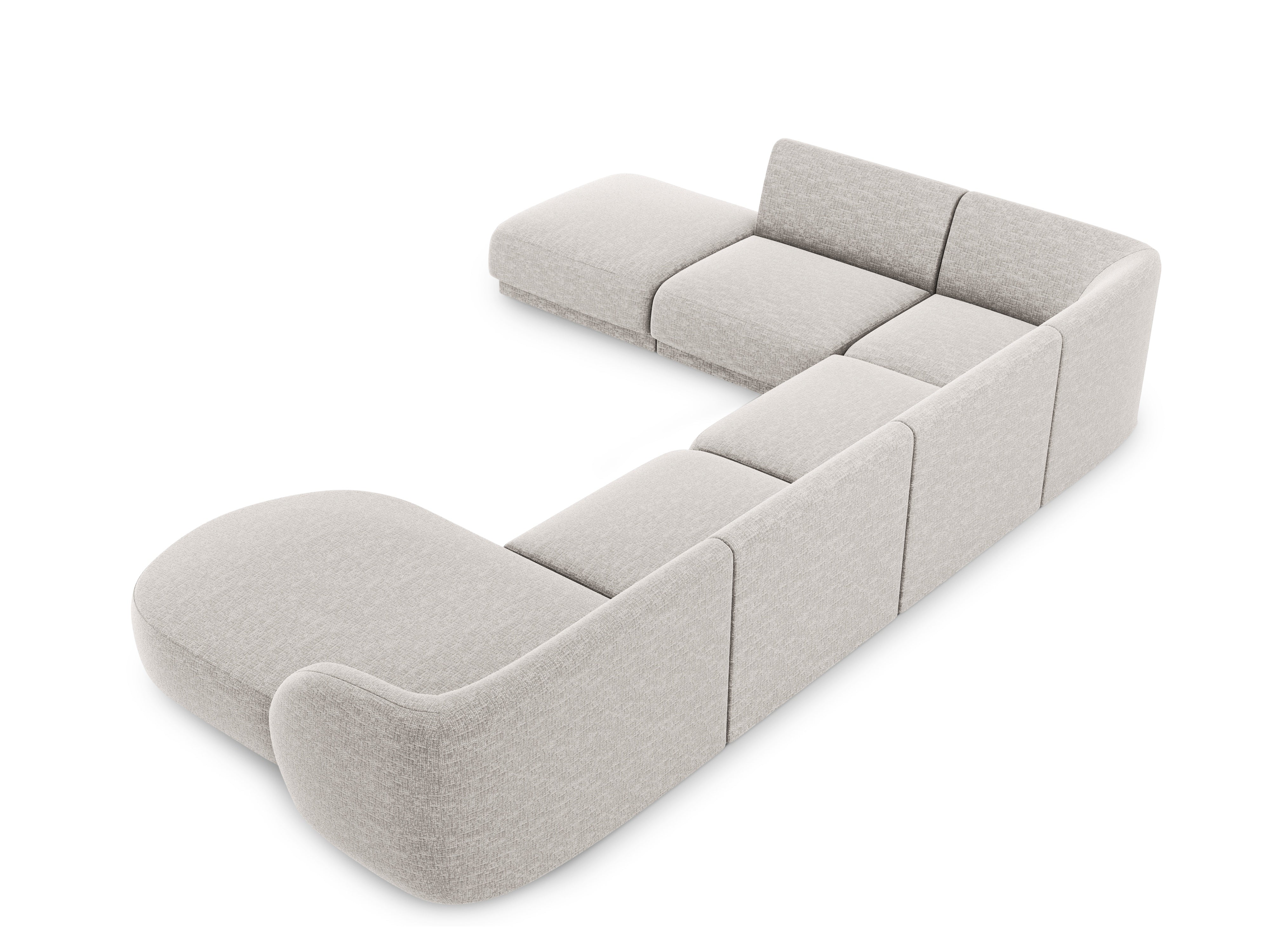 Sitzgarnitur Miley 330x255cm, Material: Chenille