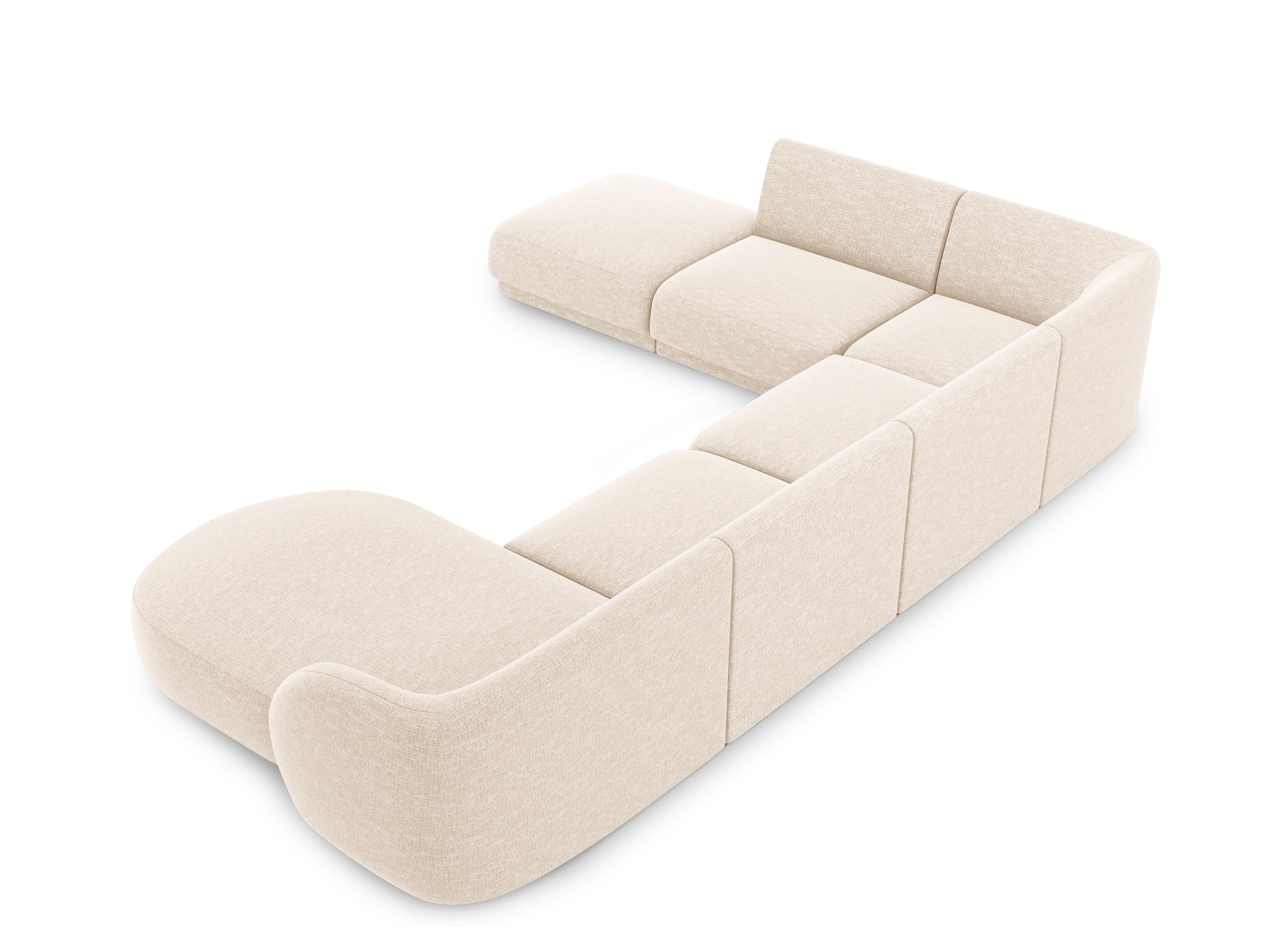 Sitzgarnitur Miley 330x255cm, Material: Chenille