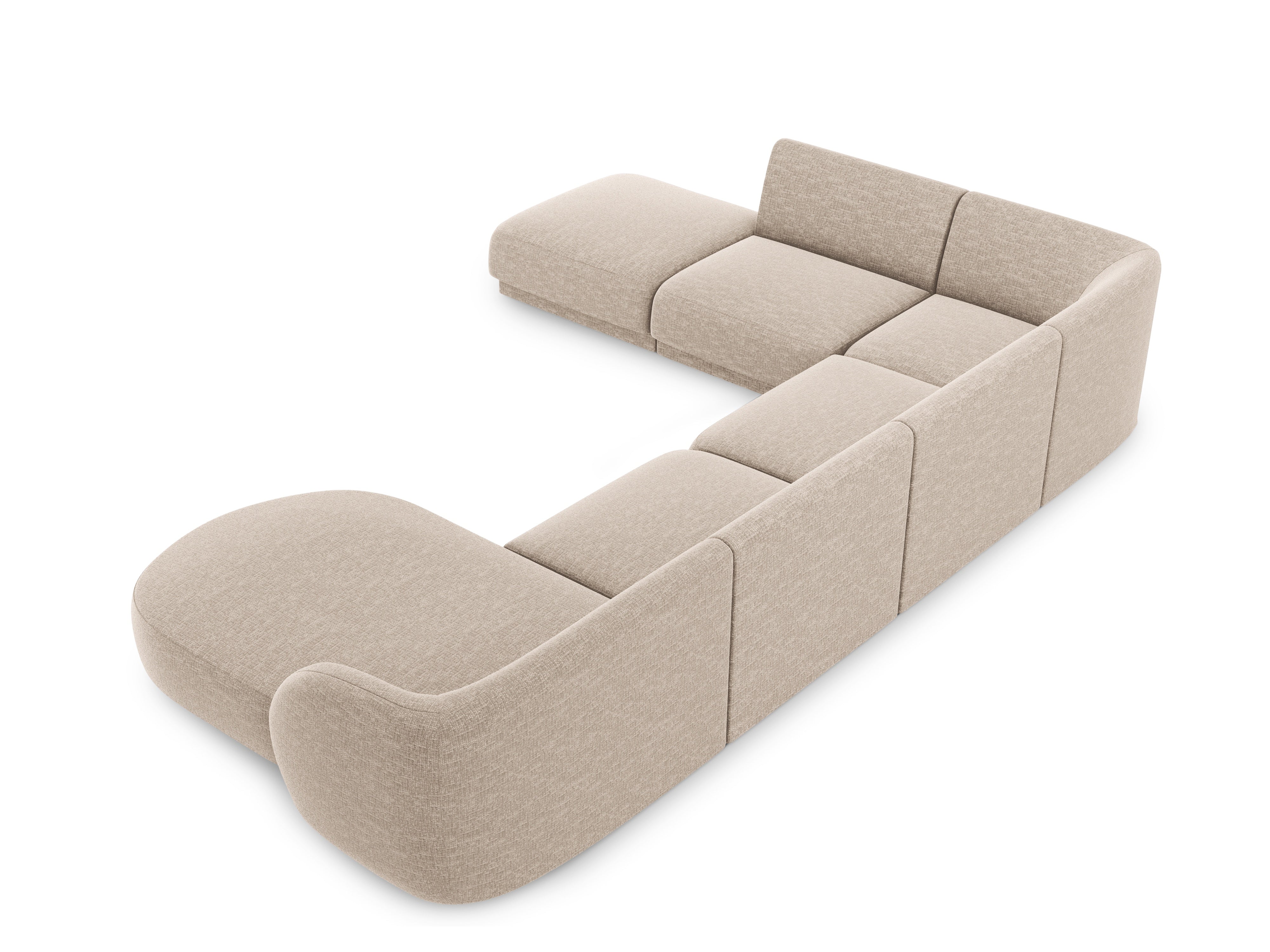 Sitzgarnitur Miley 330x255cm, Material: Chenille