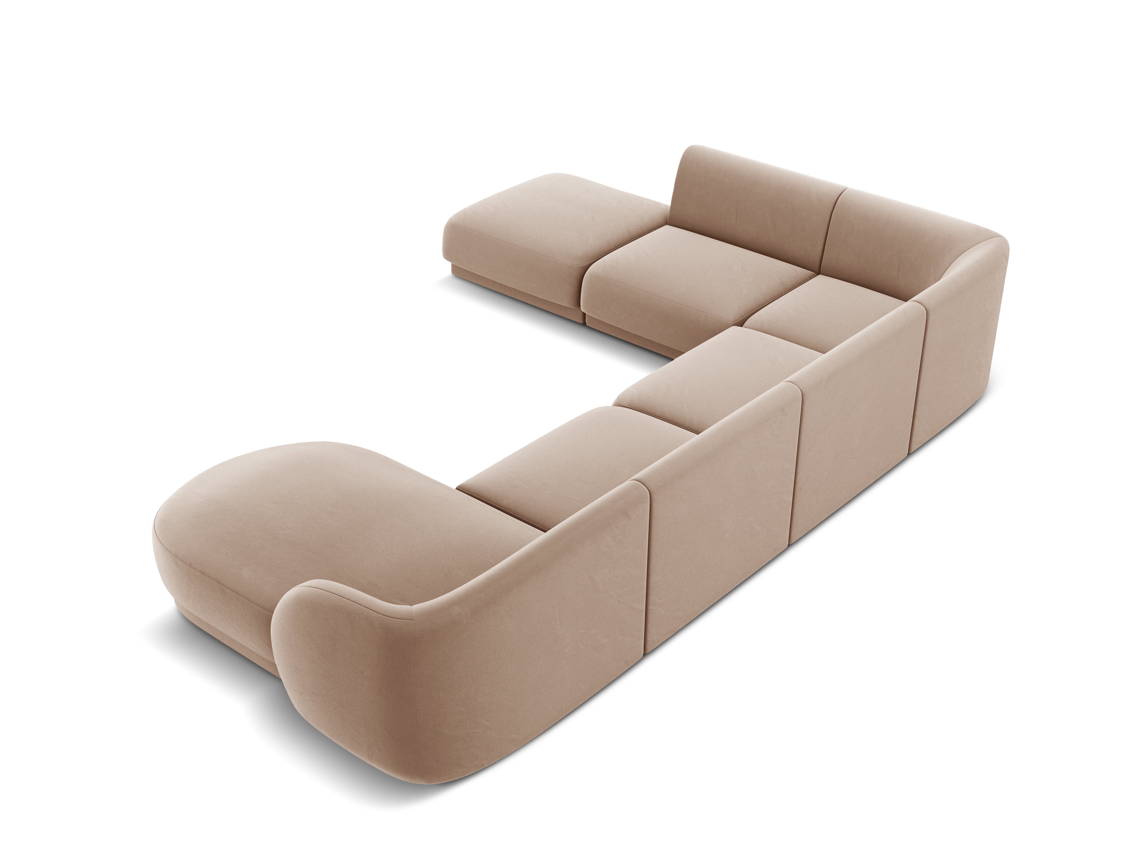 Sitzgarnitur Miley 330x255cm, Material: Samt