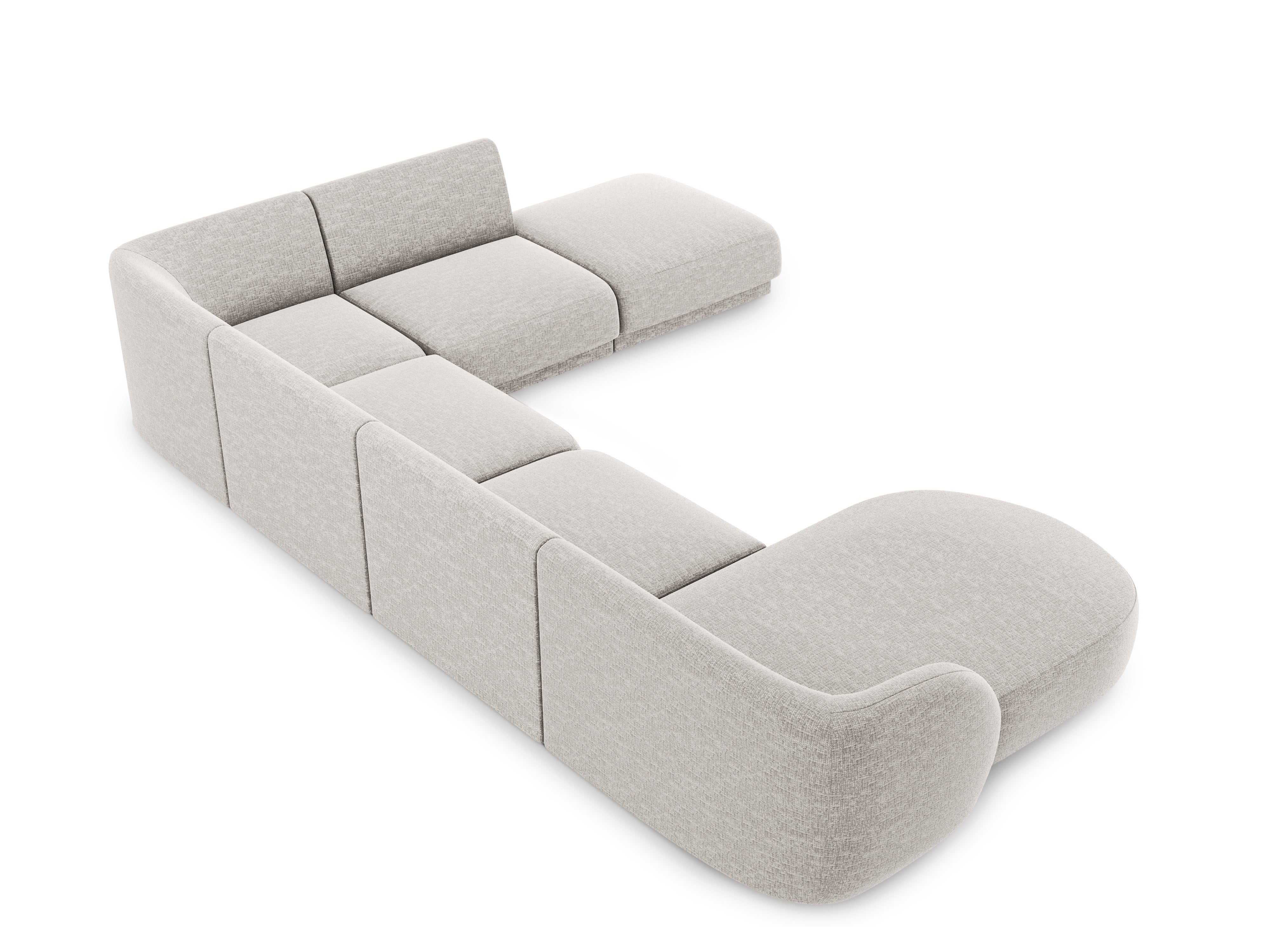 Sitzgarnitur Miley 330x255cm, Material: Chenille