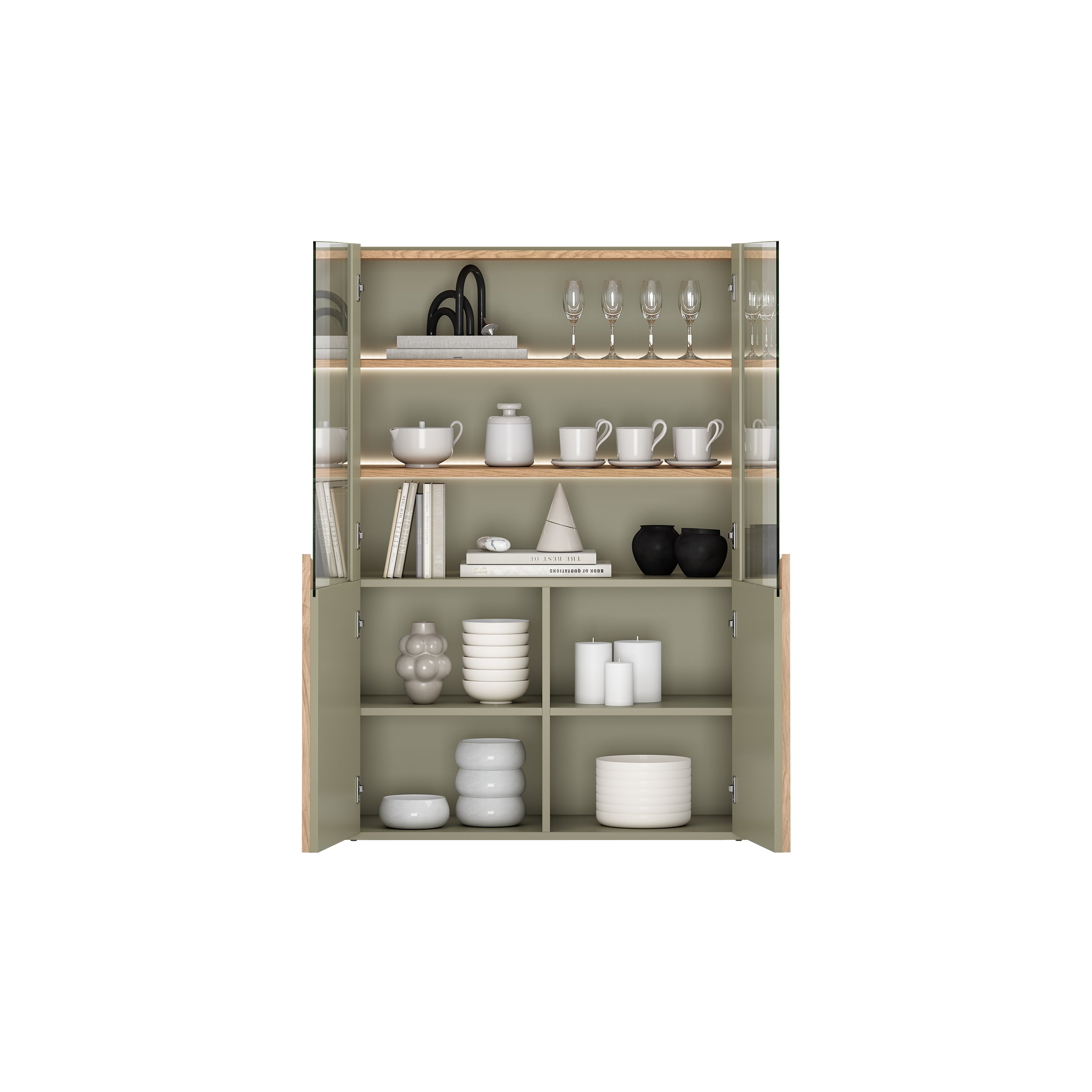 Vitrine Amilio 100x48cm, Material: MDF