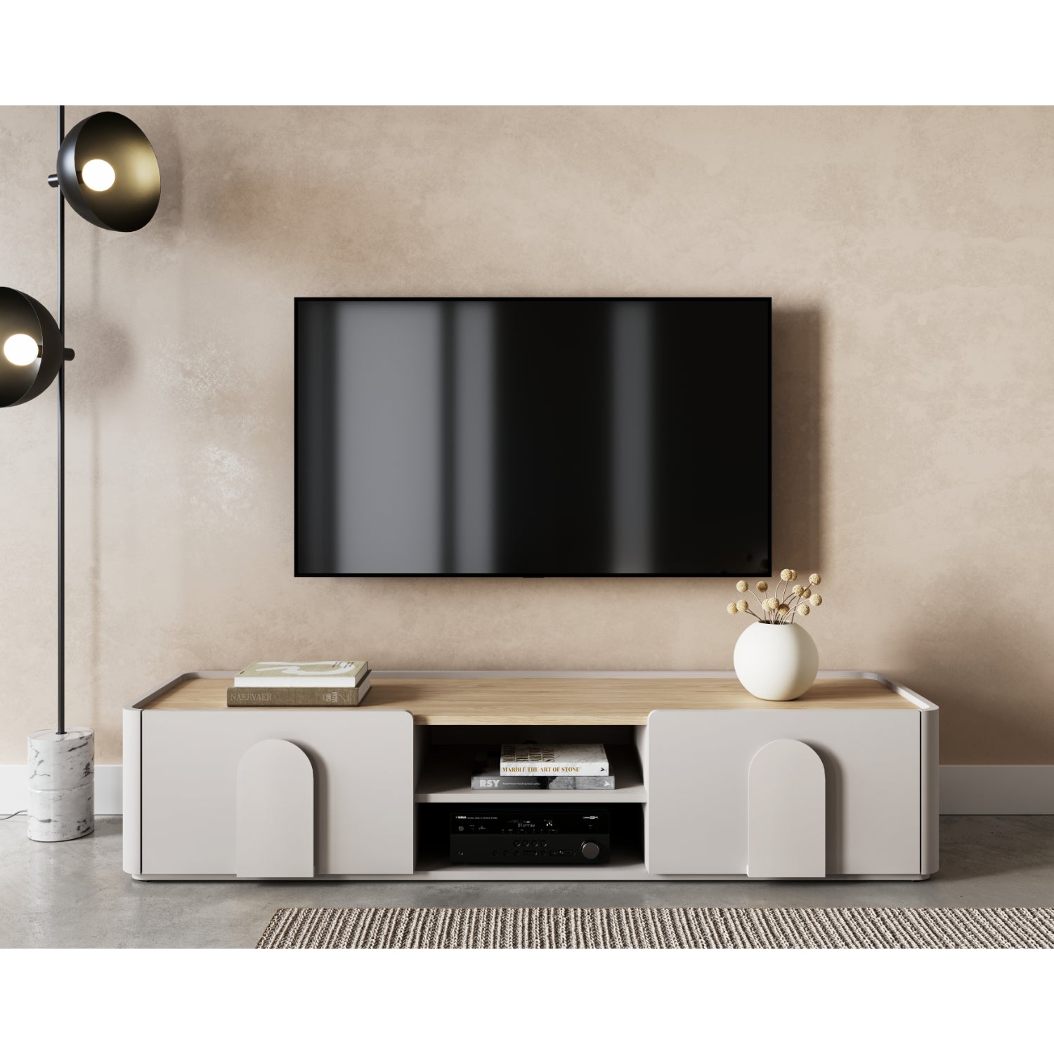 TV Kommode Amilio 170 cm, Material: MDF