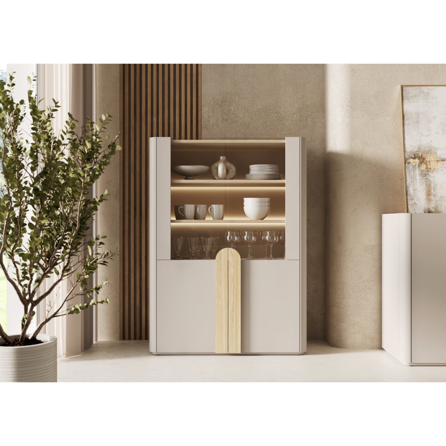 Vitrine Amilio 100x48cm, Material: MDF