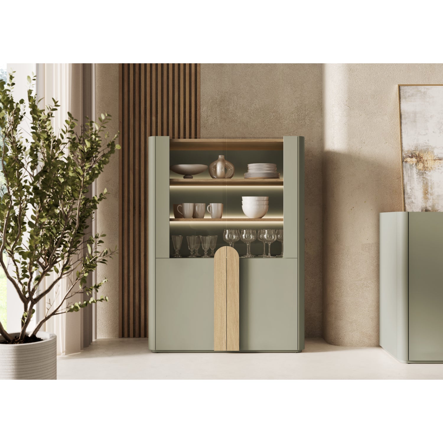 Vitrine Amilio 100x48cm, Material: MDF