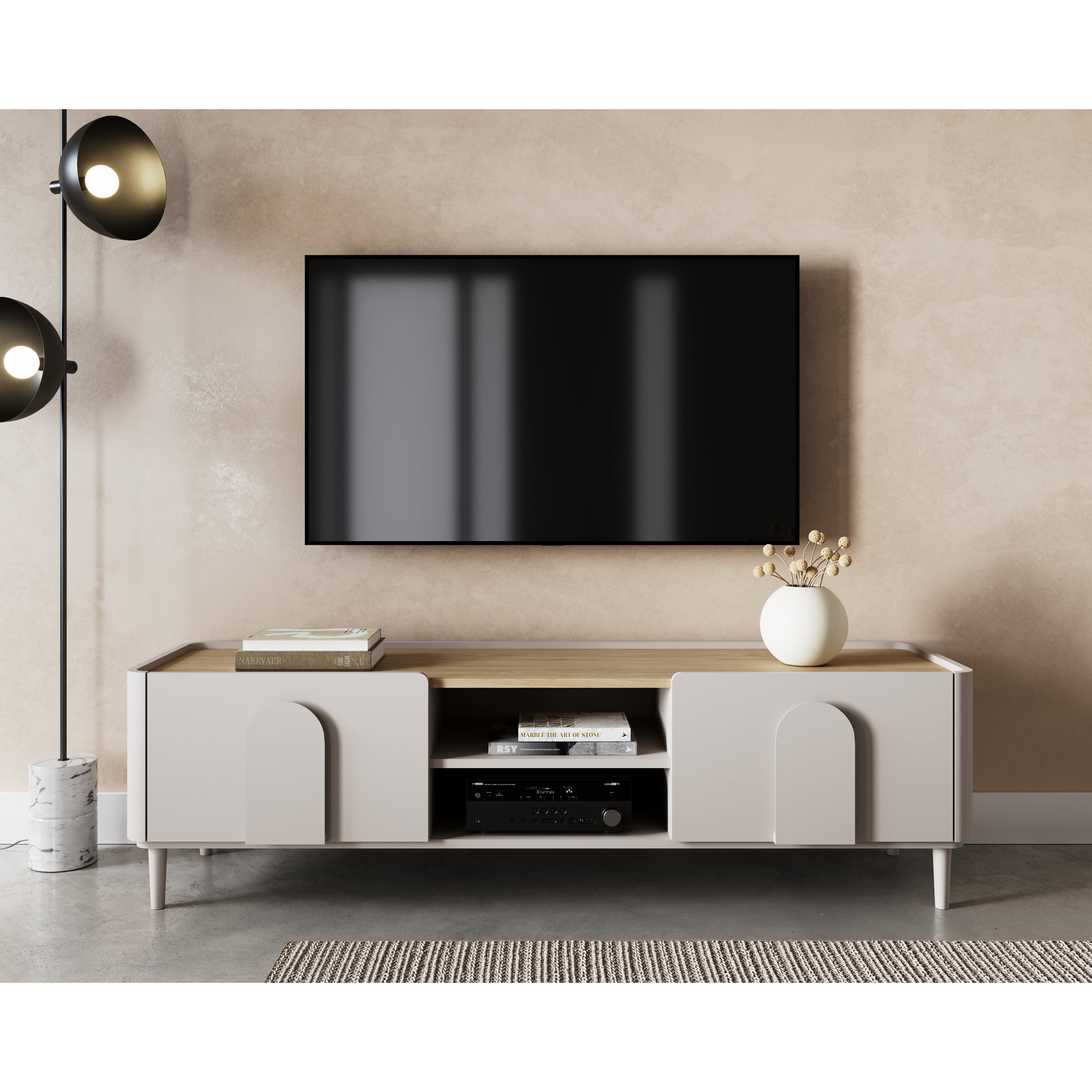 TV Kommode Amilio 170 cm, Material: MDF