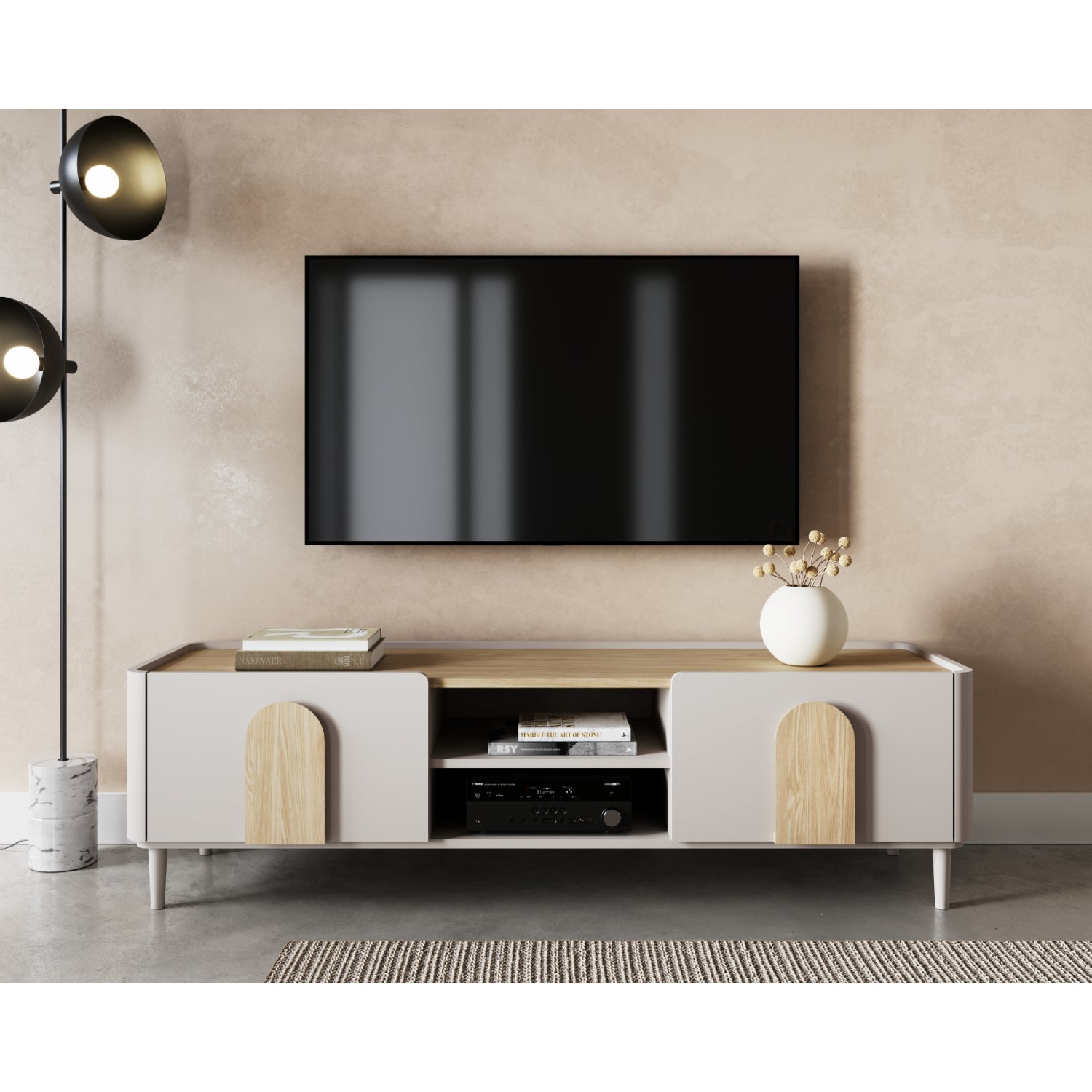TV Kommode Amilio 170 cm, Material: MDF
