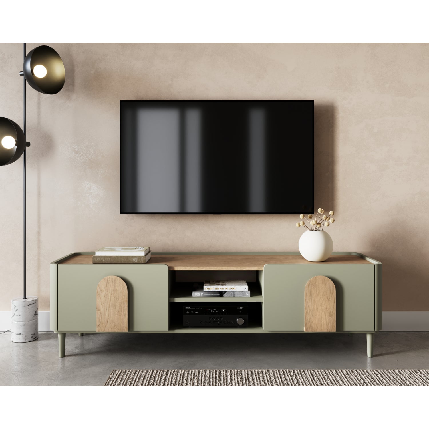 TV Kommode Amilio 170 cm, Material: MDF