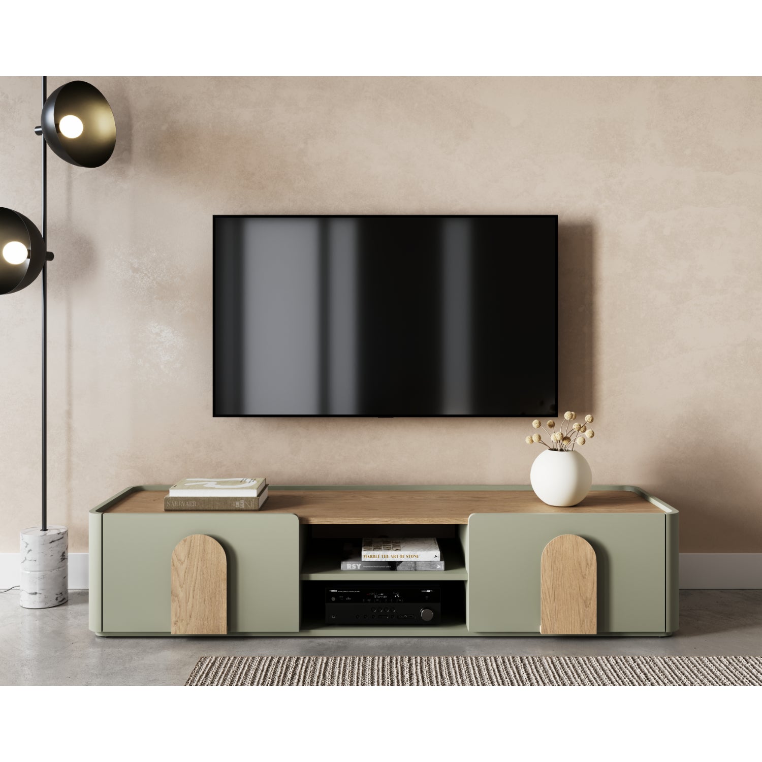 TV Kommode Amilio 170 cm, Material: MDF