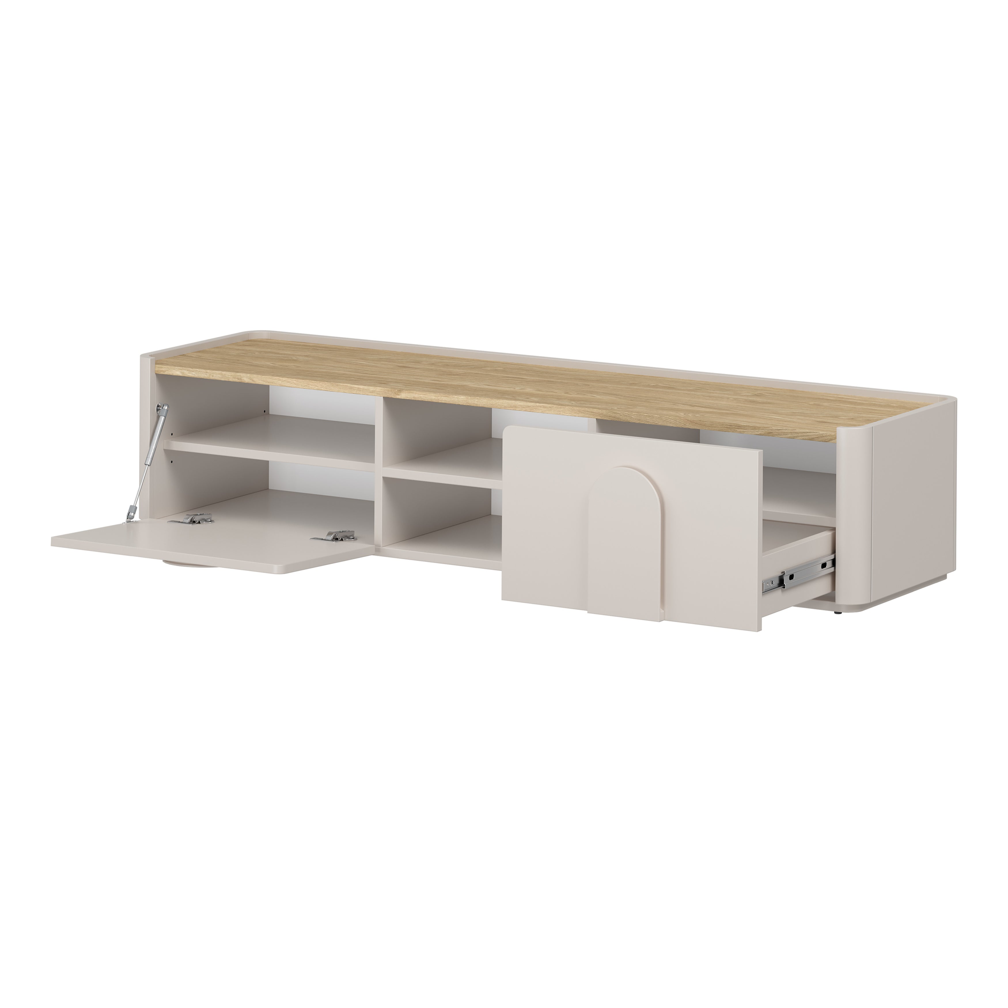 TV Kommode Amilio 170 cm, Material: MDF