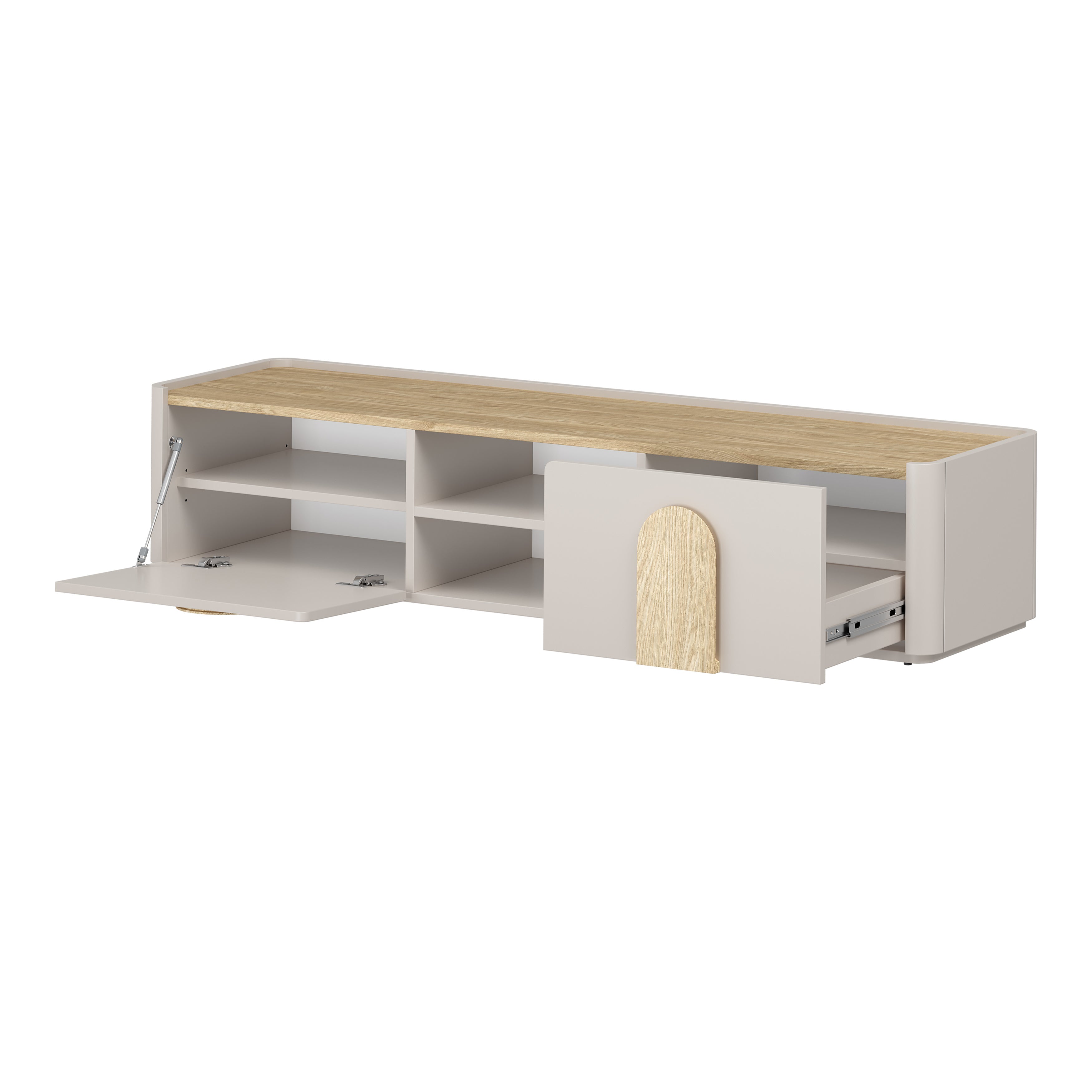 TV Kommode Amilio 170 cm, Material: MDF