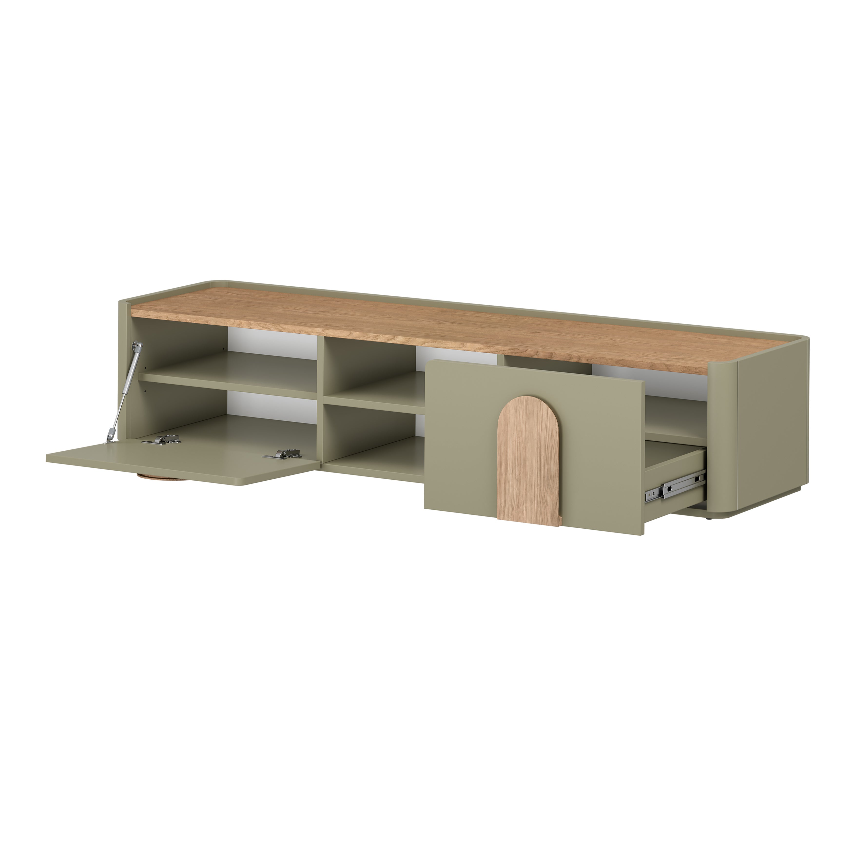 TV Kommode Amilio 170 cm, Material: MDF