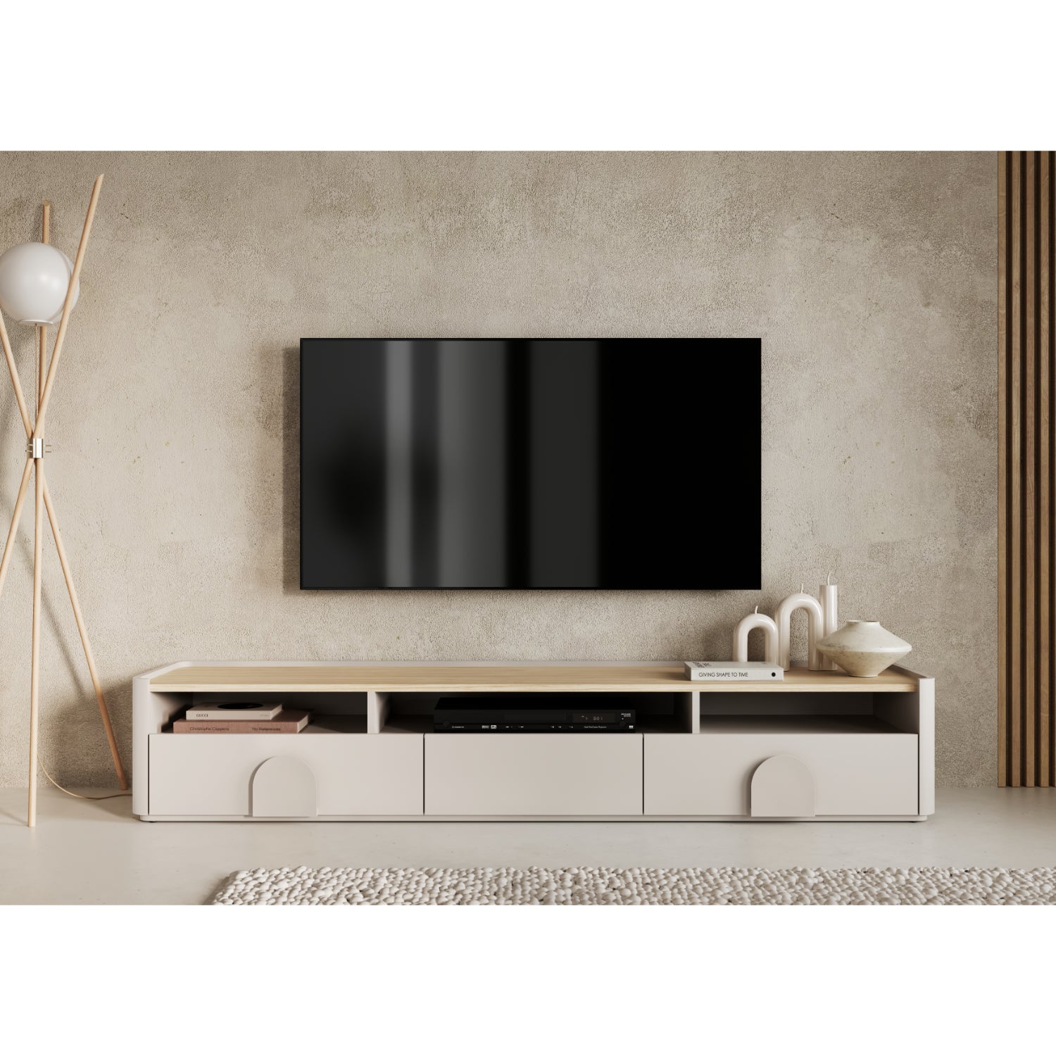 TV Kommode Amilio 200 cm, Material: MDF