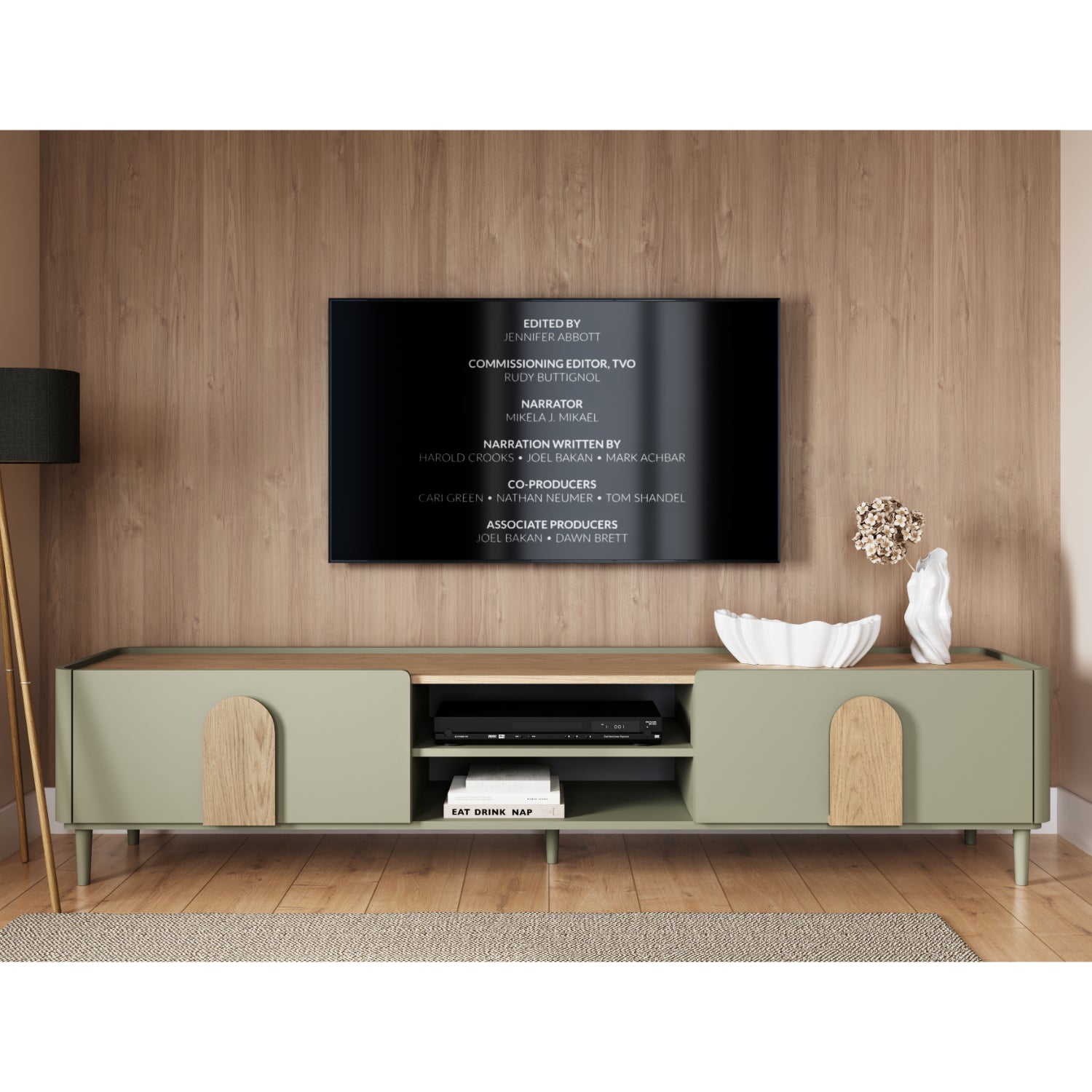 TV Kommode Amilio 220 cm, Material: MDF