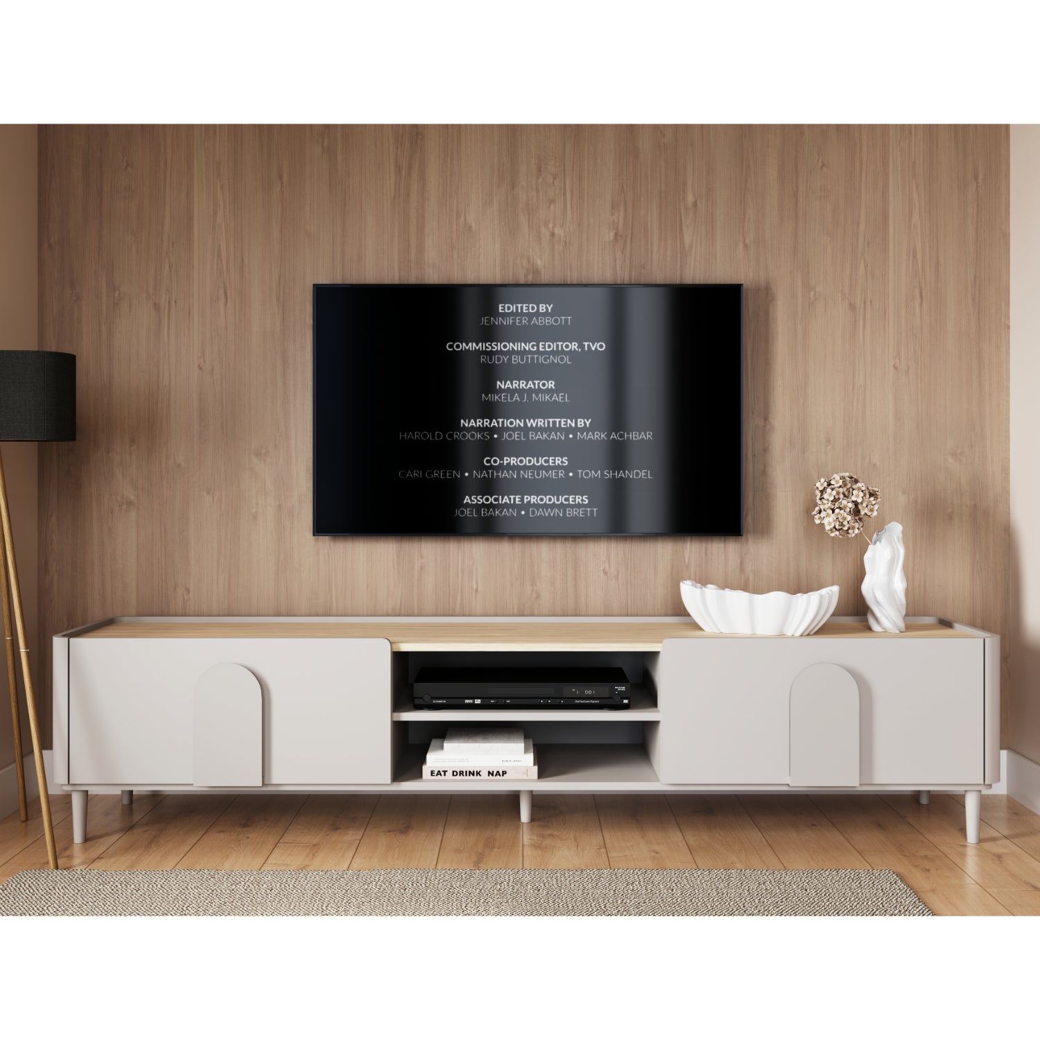 TV Kommode Amilio 220 cm, Material: MDF