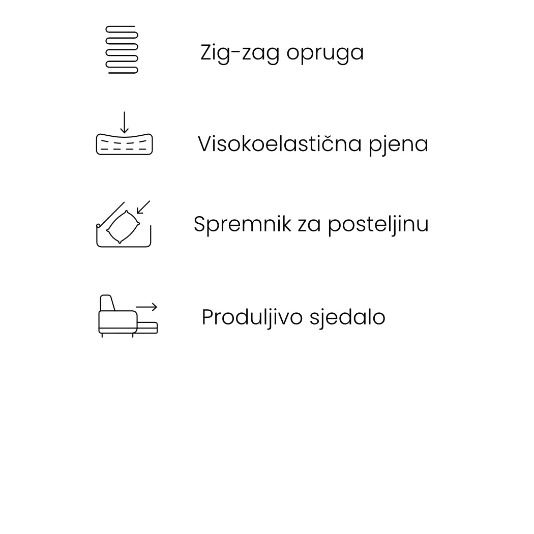 Sofa Bern 273x108cm, Material: Auswahl möglich