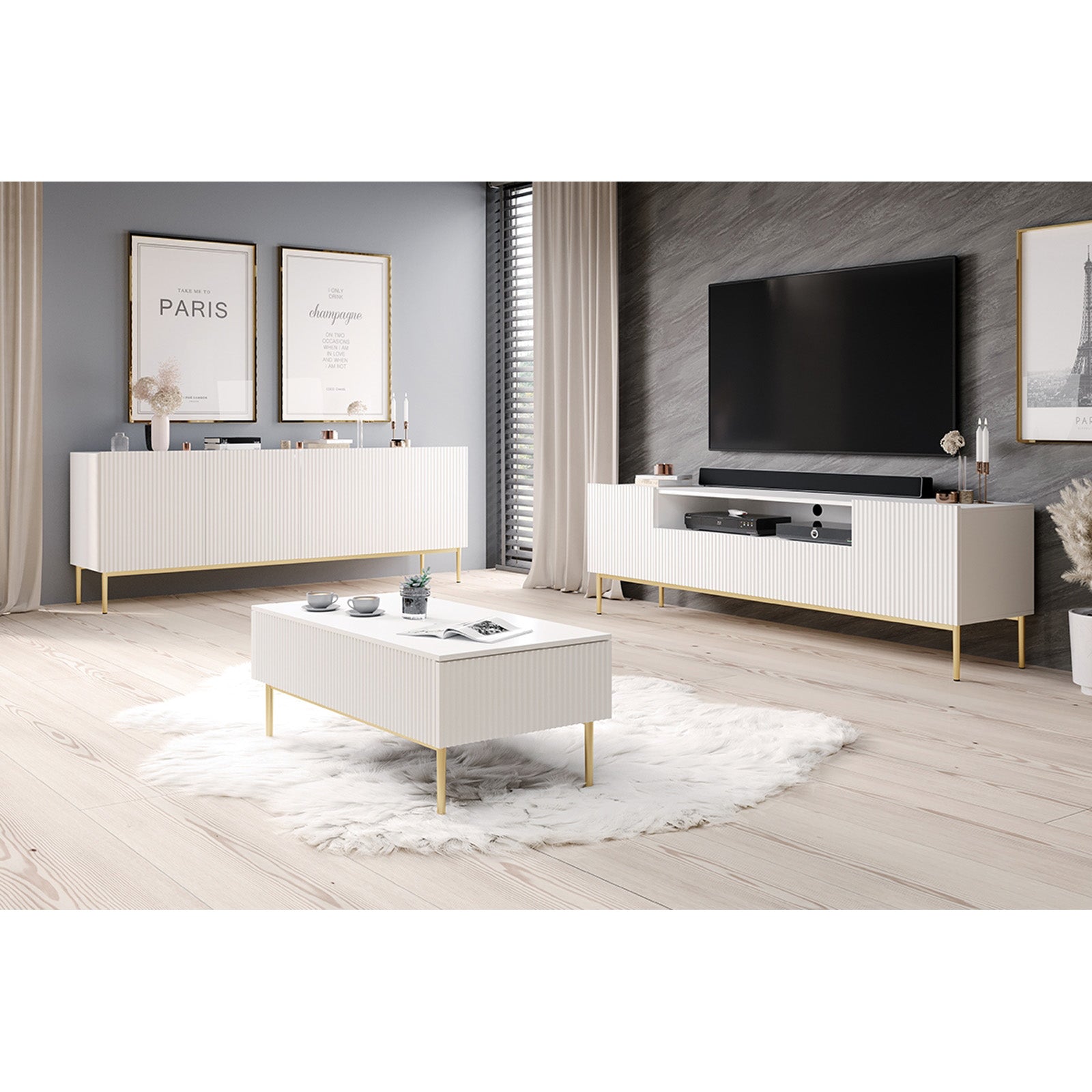 Kommode Nicole 200cm, Material: MDF