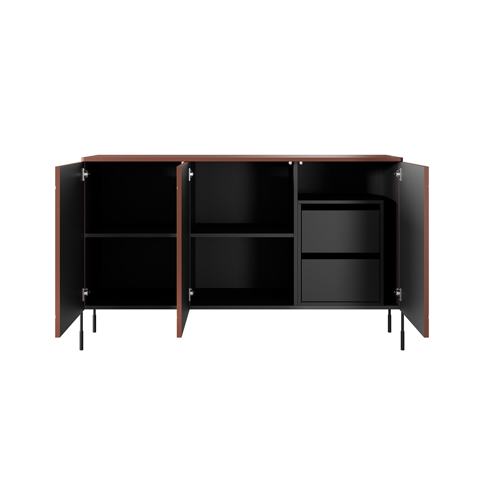 Sonatia Kommode 150cm, 3 Türen und 2 Schubladen, Material: MDF