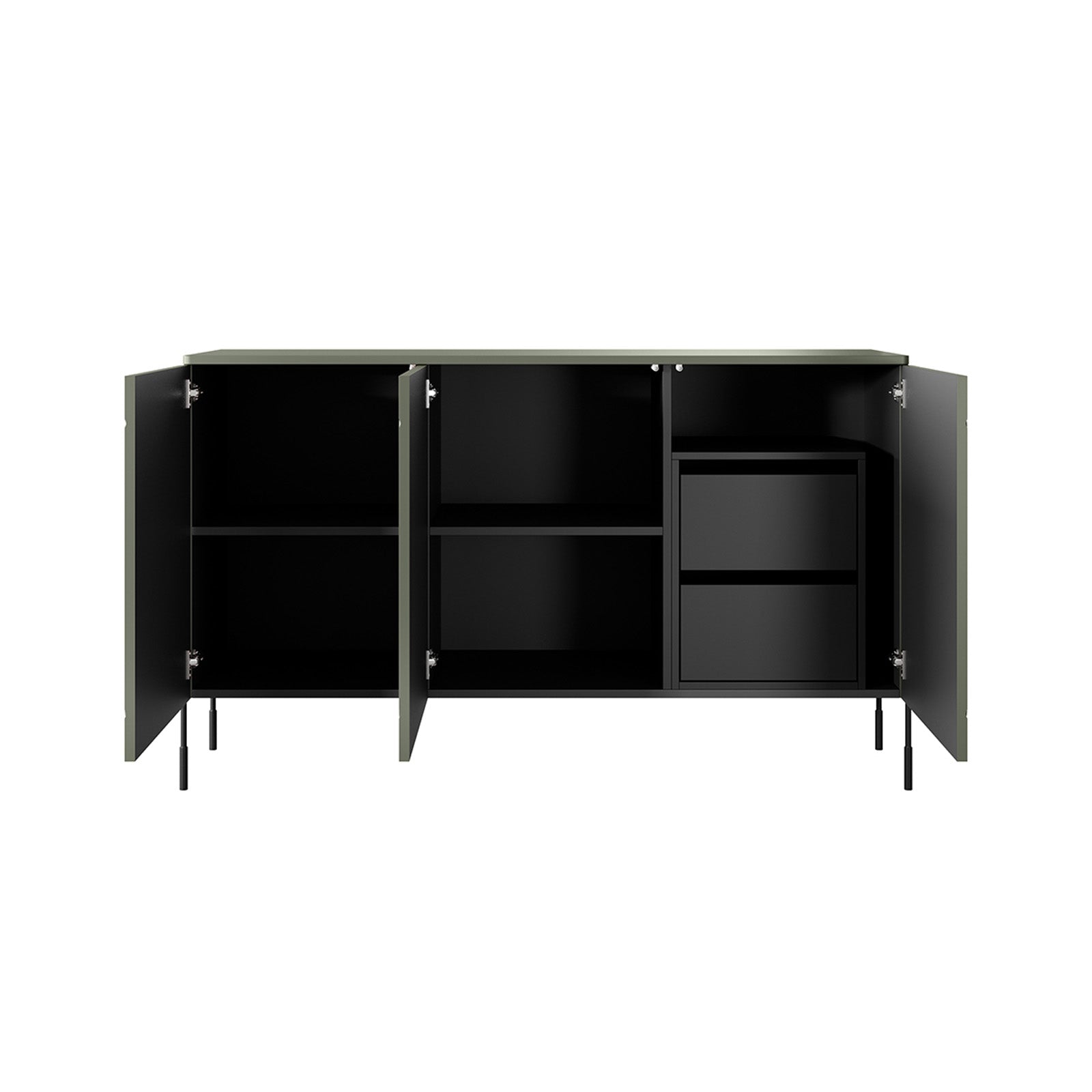 Sonatia Kommode 150cm, 3 Türen und 2 Schubladen, Material: MDF