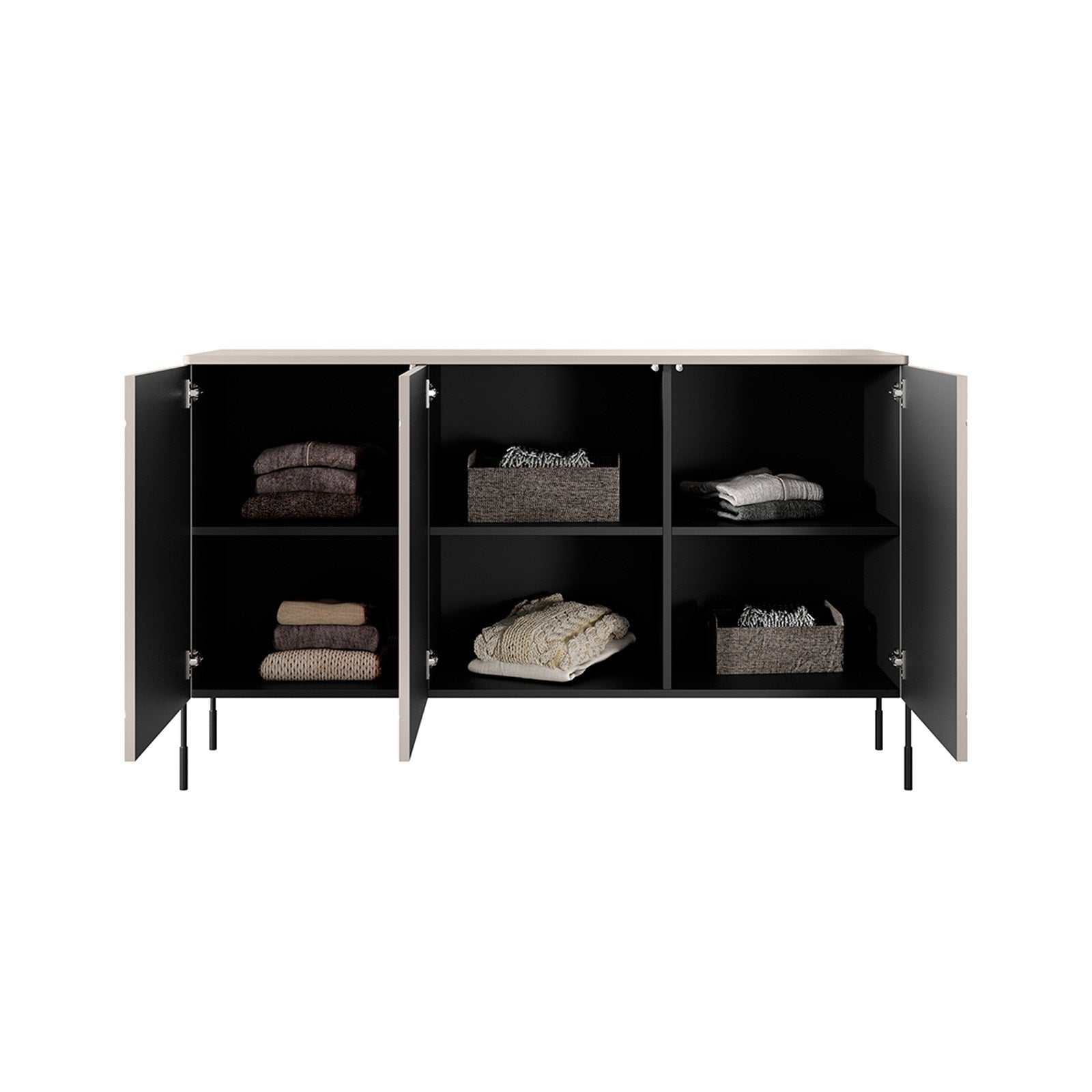 Sonatia Kommode 150cm, 3 Türen, Material: MDF