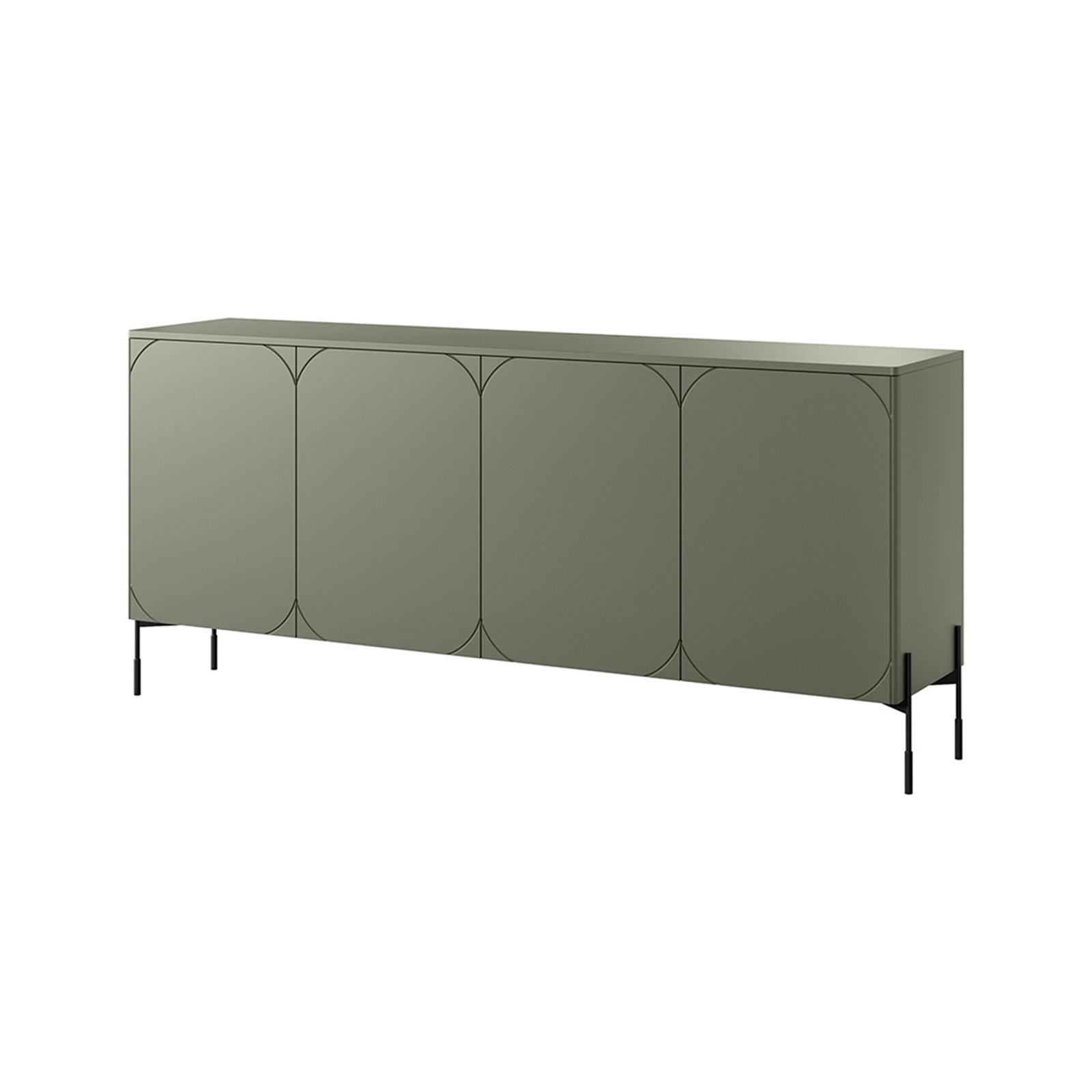 Sonatia Kommode 200cm, 4 Türen und 4 Schubladen, Material: MDF