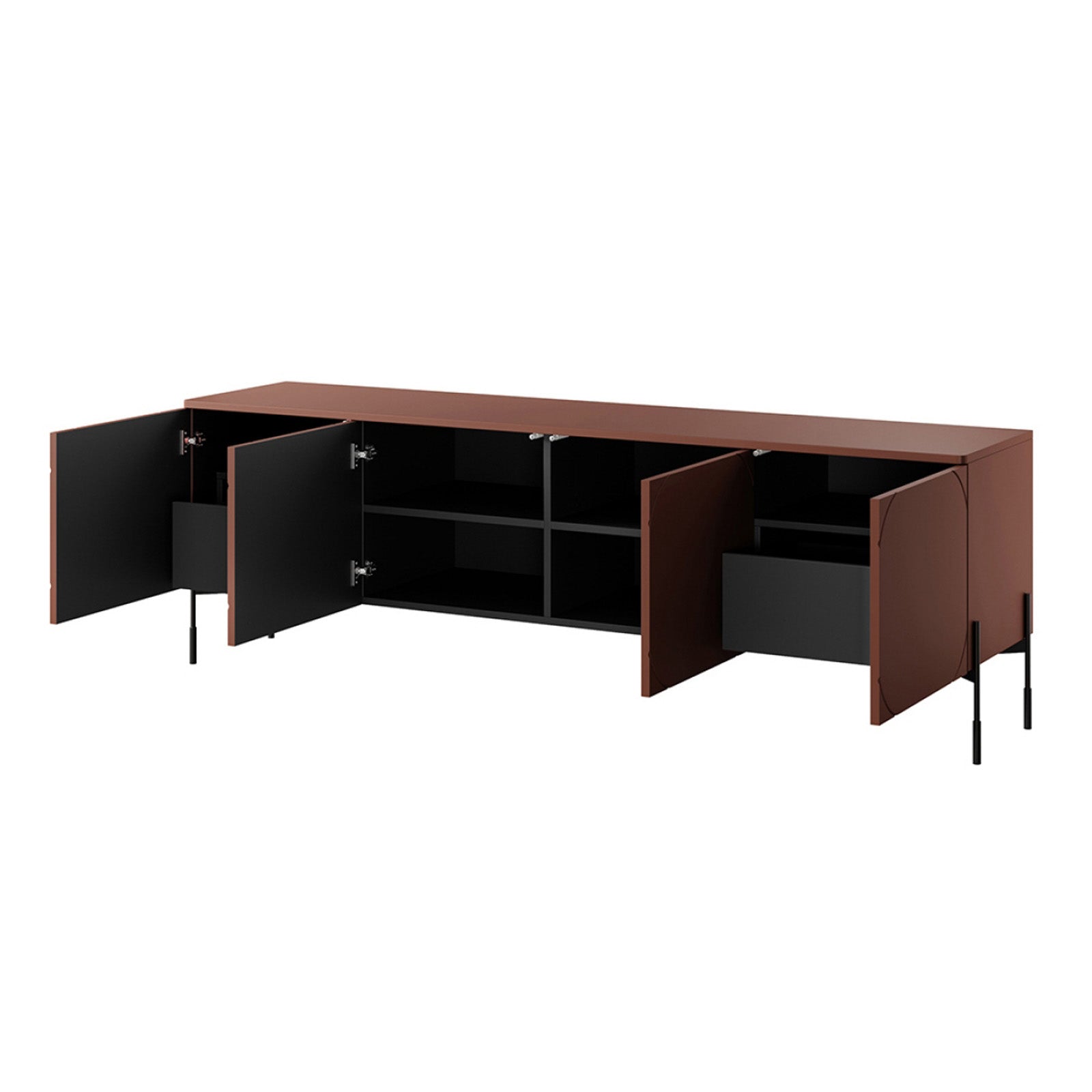 Sonatia Kommode 200cm, 4 Türen und 2 Schubladen, Material: MDF