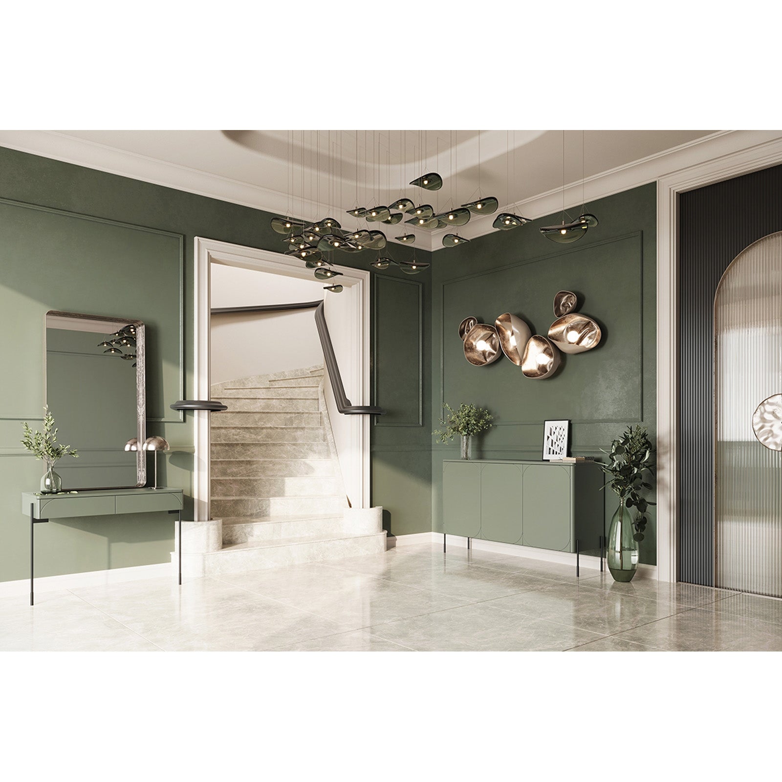 Beistelltisch Sonatia 104cm, 2 Schubladen, Material: MDF