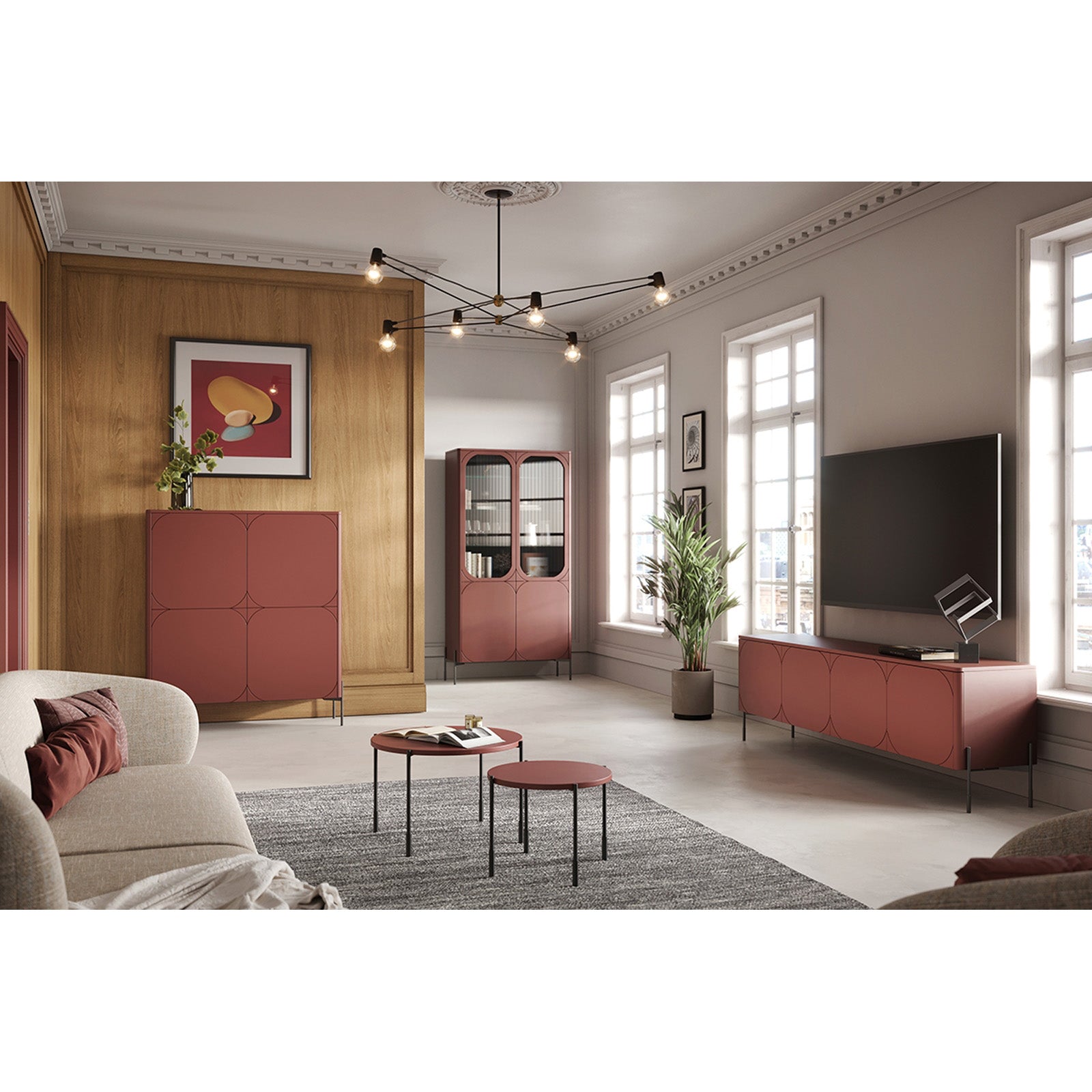 Sonatia runder Couchtisch 60cm, Material: MDF