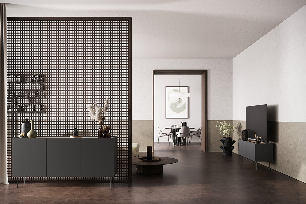 Kommode Desin 120cm, 2 Türen, Material: MDF