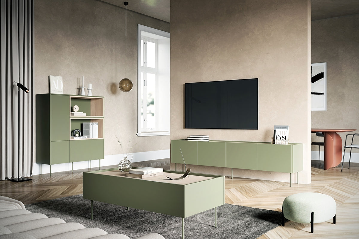TV Kommode Desin 220cm, 4 Türen, Material: MDF