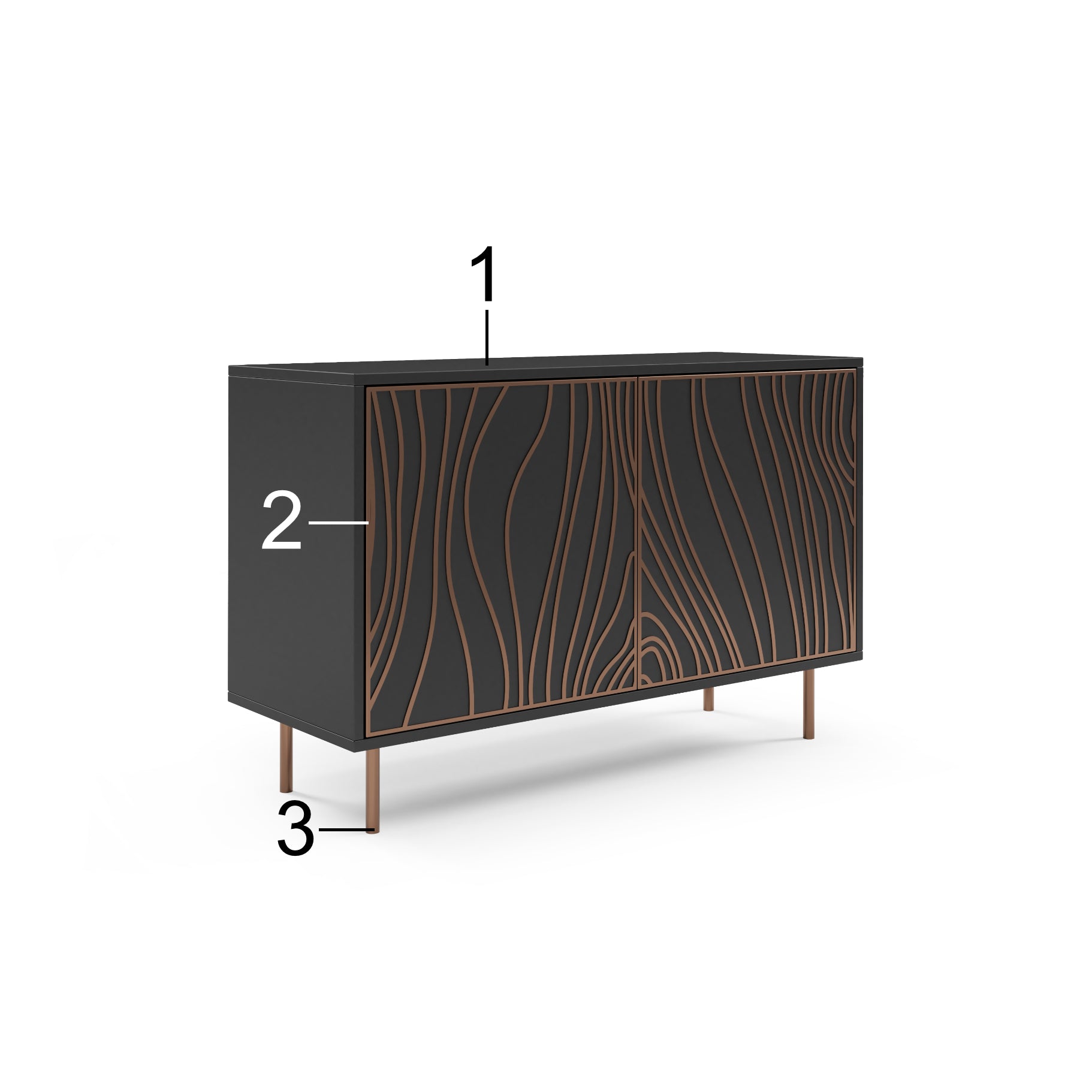 Tivaro Kommode 110x42cm, Material: Laminierte Platte