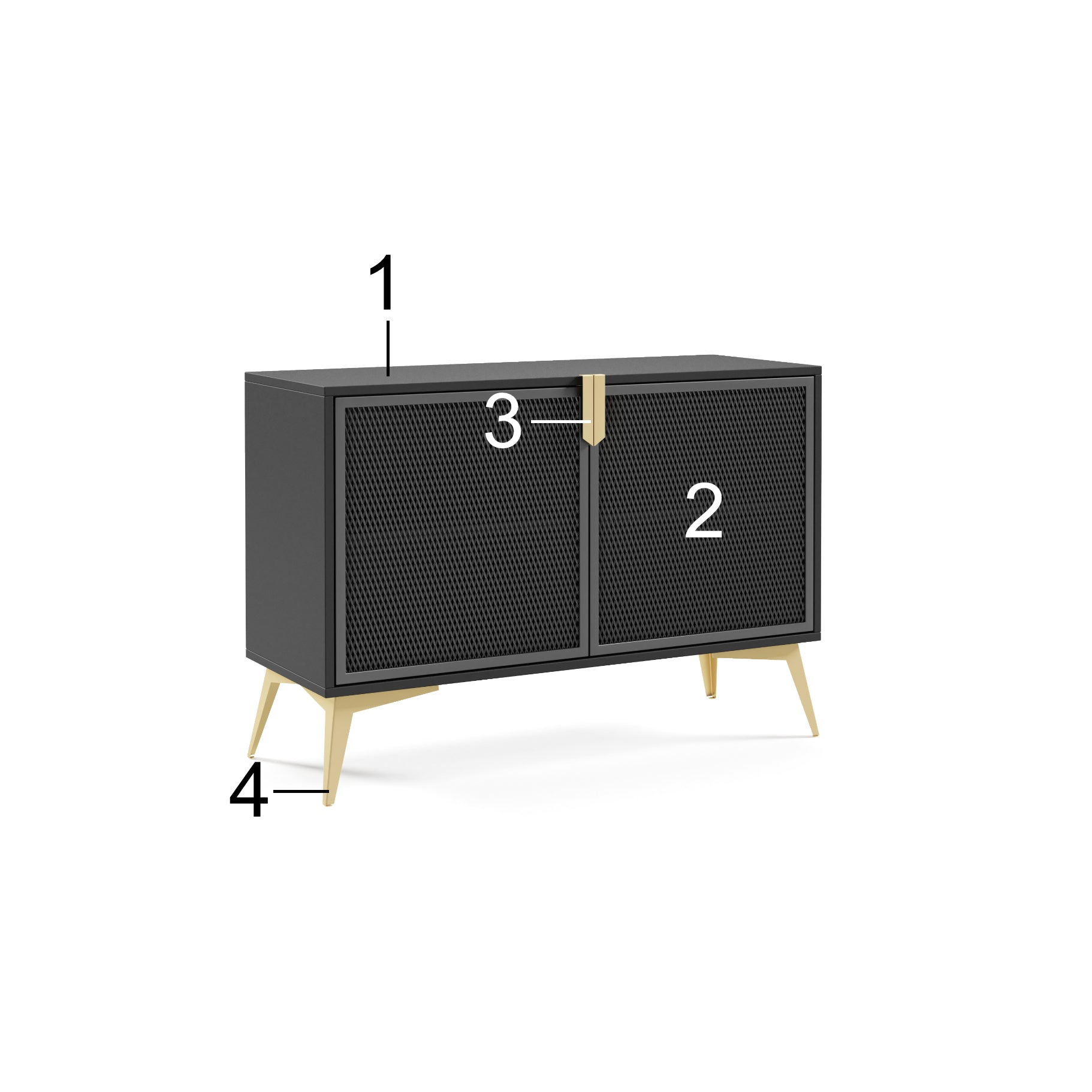 Bravio Kommode 110x42cm, Material: Laminierte Platte