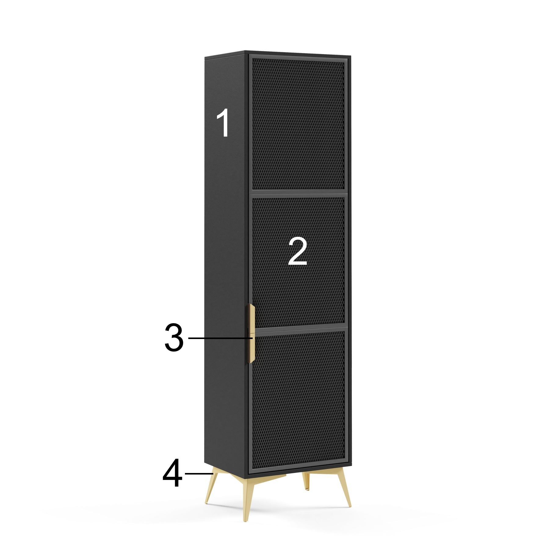 Bravio Vitrine 200x60cm, Material: Laminierte Platte