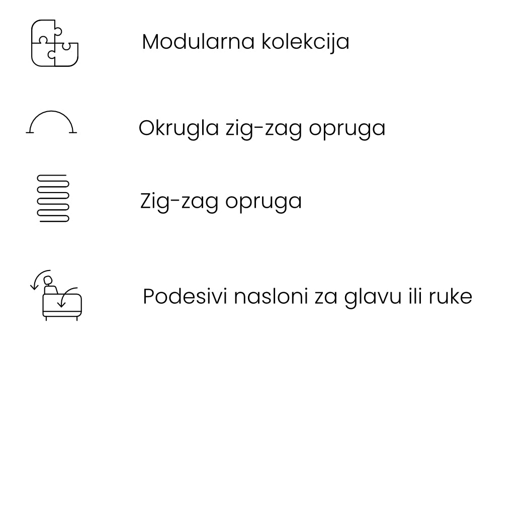 Modulare Garnitur Buffalo, Material: Auswahl möglich