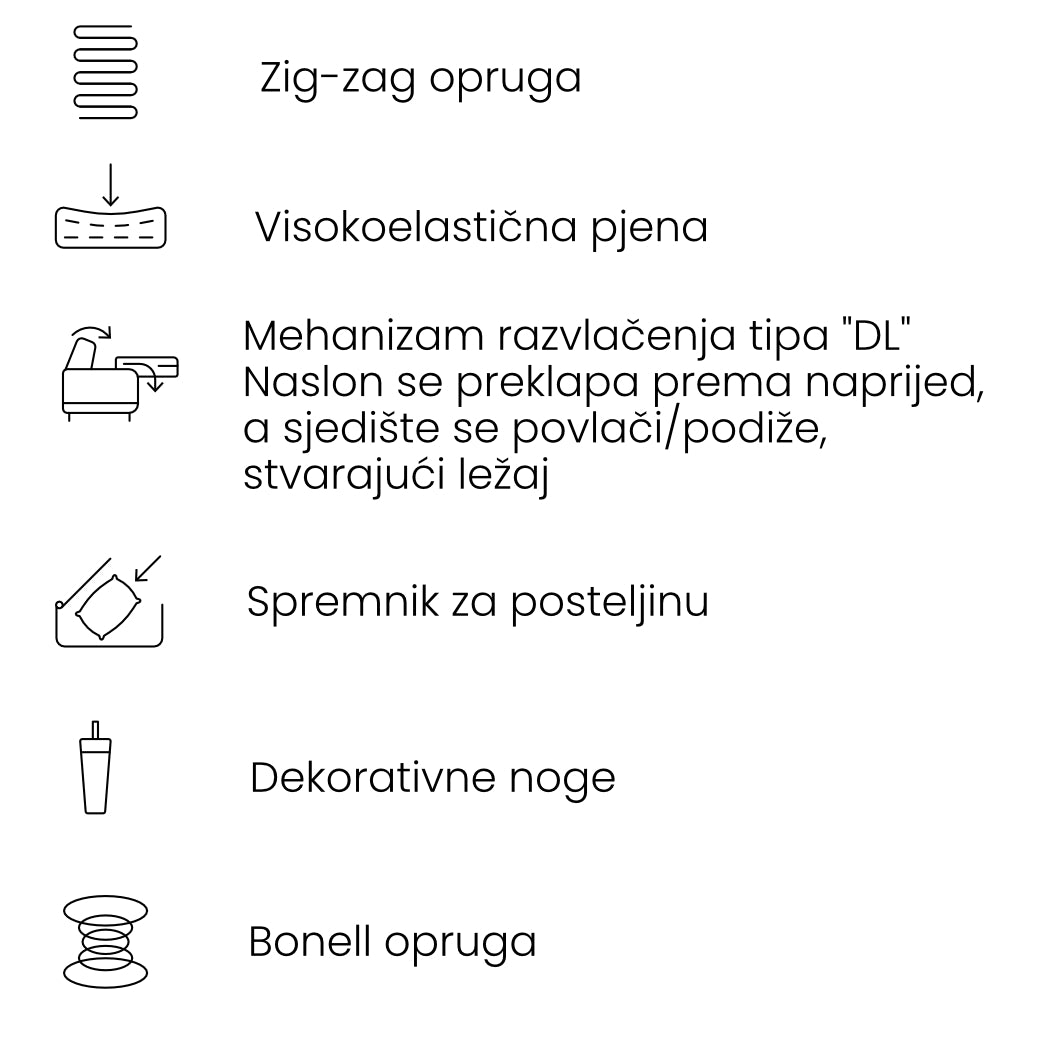 Sofa Cavola Gold 222x94cm, Material: Auswahl möglich