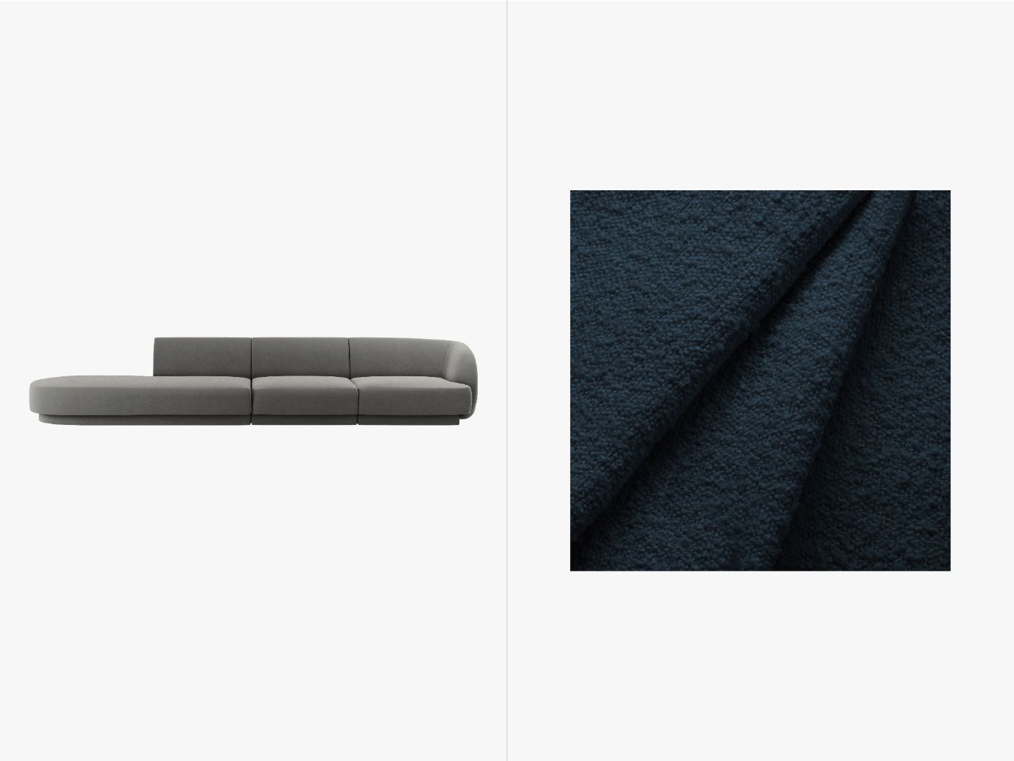 Sofa Miley 323x90cm, Material: Boucle