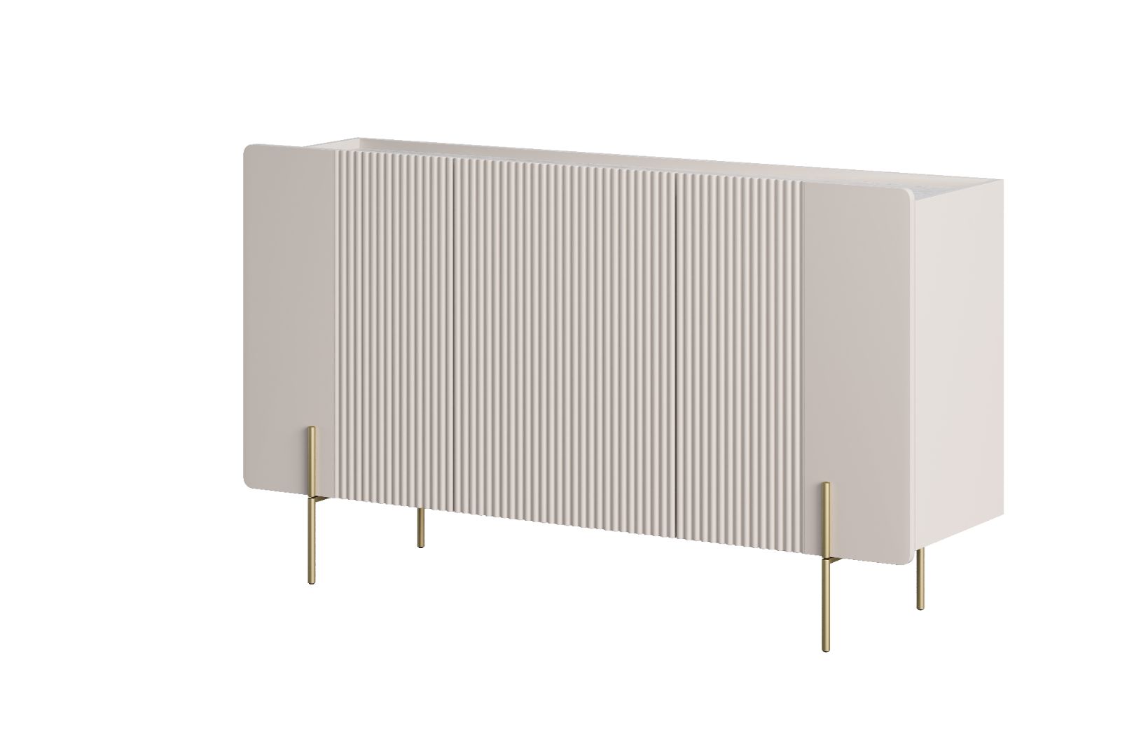 Malmi Kommode 150 cm, 3 Türen und 3 Einlegeböden, Material: MDF