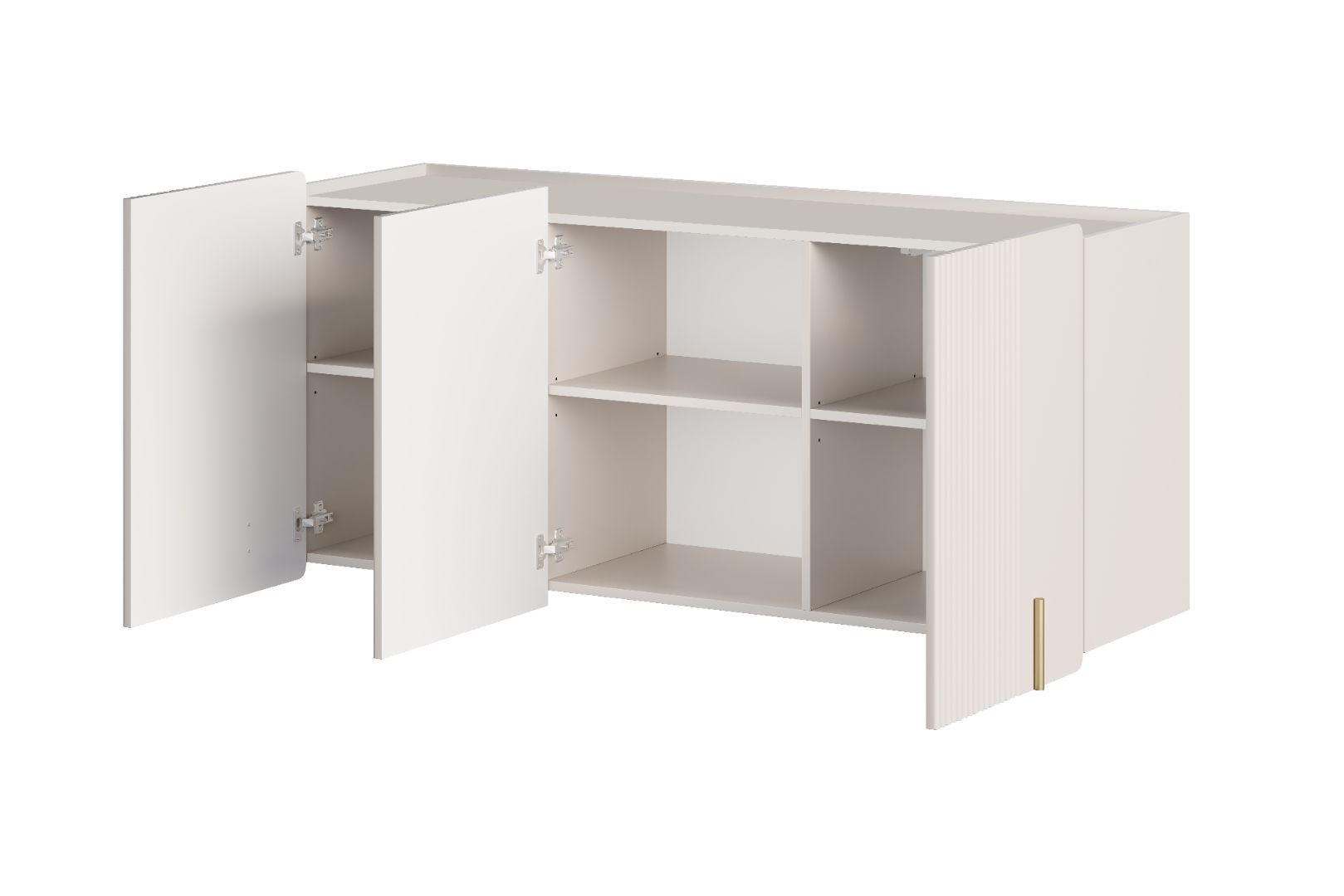 Malmi Kommode 150 cm, 3 Türen und 3 Einlegeböden, Material: MDF