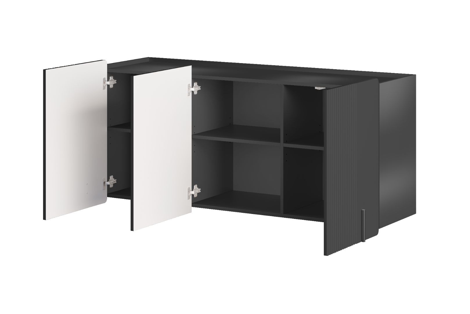 Malmi Kommode 150 cm, 3 Türen und 3 Einlegeböden, Material: MDF