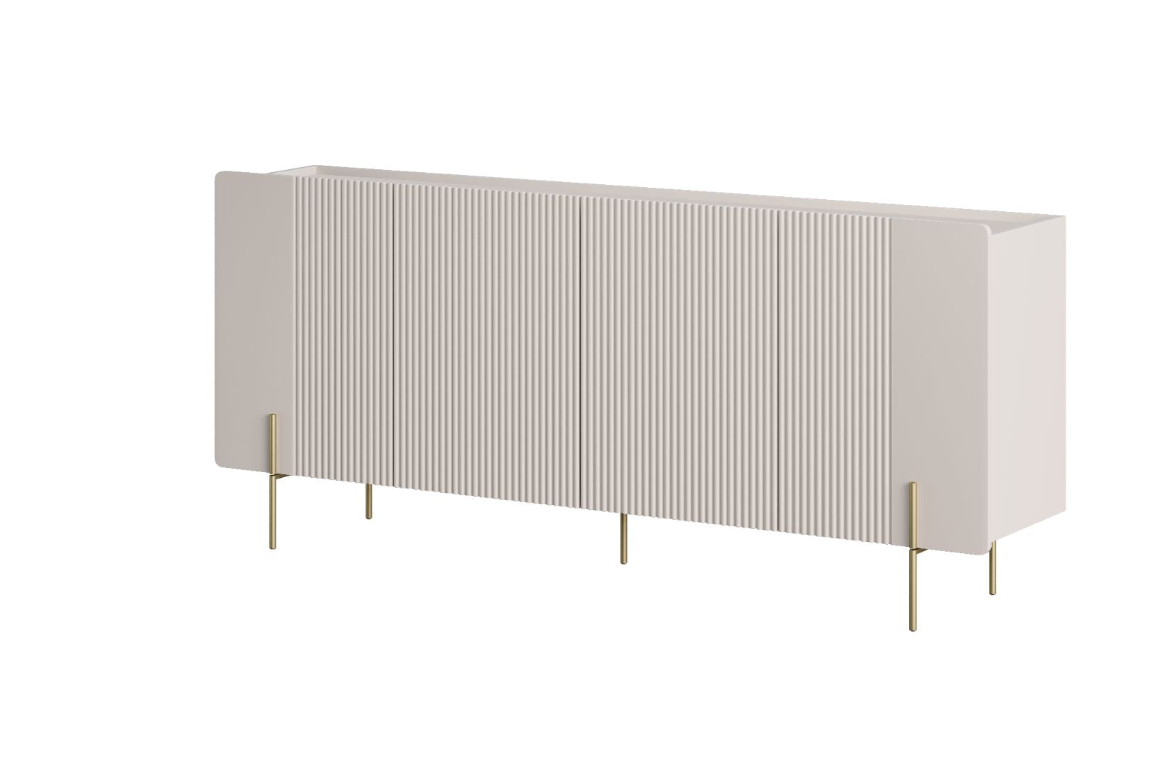 Malmi Kommode 200 cm, 4 Türen und 4 Einlegeböden, Material: MDF